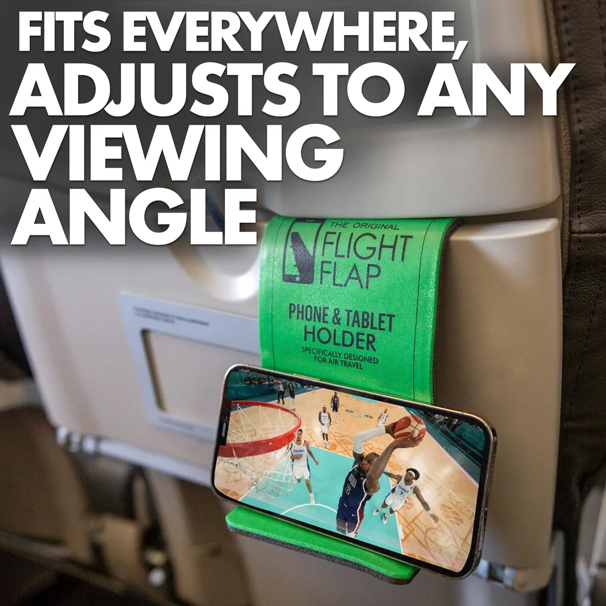 Flight Flap Airplane Phone Holder - Foldable Phone Stand for Plane Travel | Flexible Silicone, Compact & Adjustable - view 5