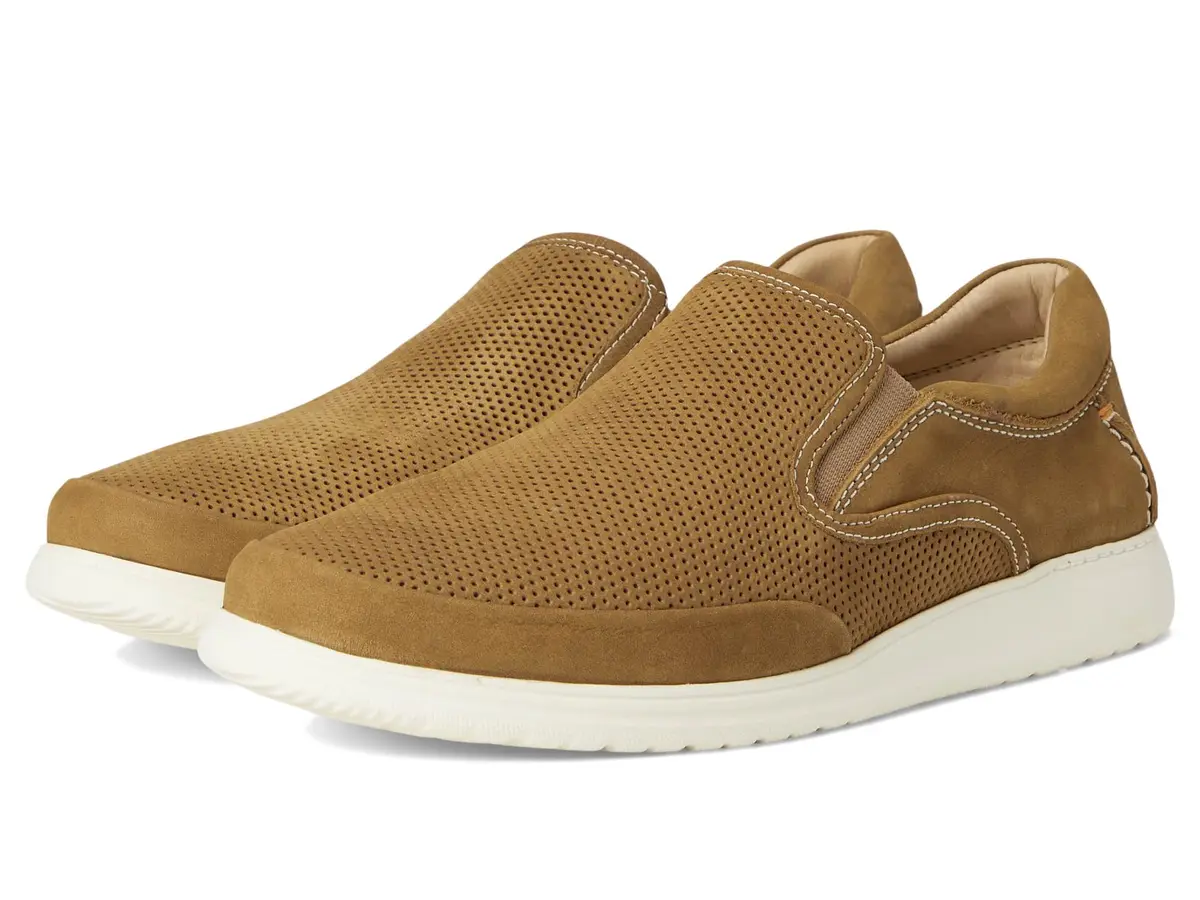 Samuel Hubbard Olema Slip-On Nutmeg Nubuck 9 D (M) | Trendsetting Casual Leather Loafer - main product image