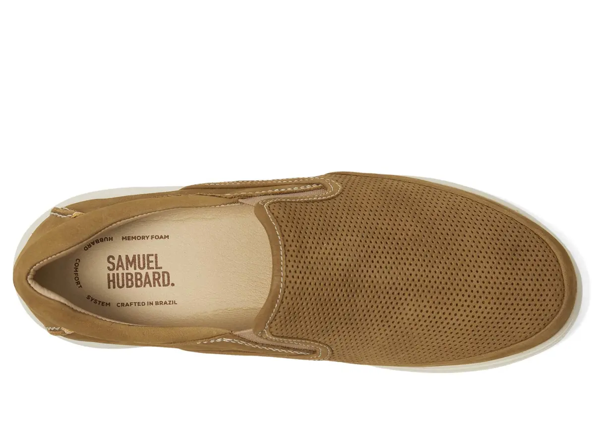 Samuel Hubbard Olema Slip-On Nutmeg Nubuck 9 D (M) | Trendsetting Casual Leather Loafer - view 2