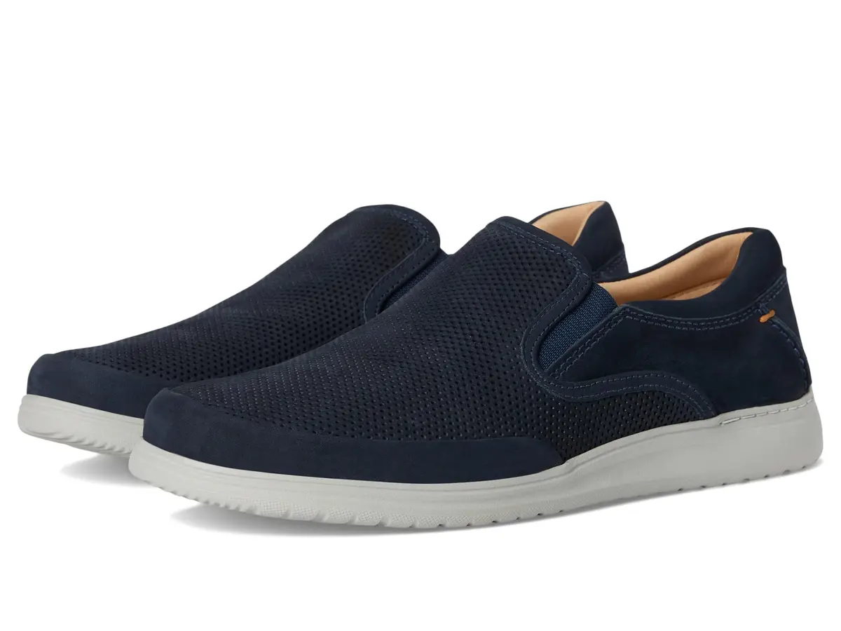 Samuel Hubbard Olema Slip-On Navy Nubuck 8.5 D (M) | Trendsetting Leather Loafer for Men - main product image