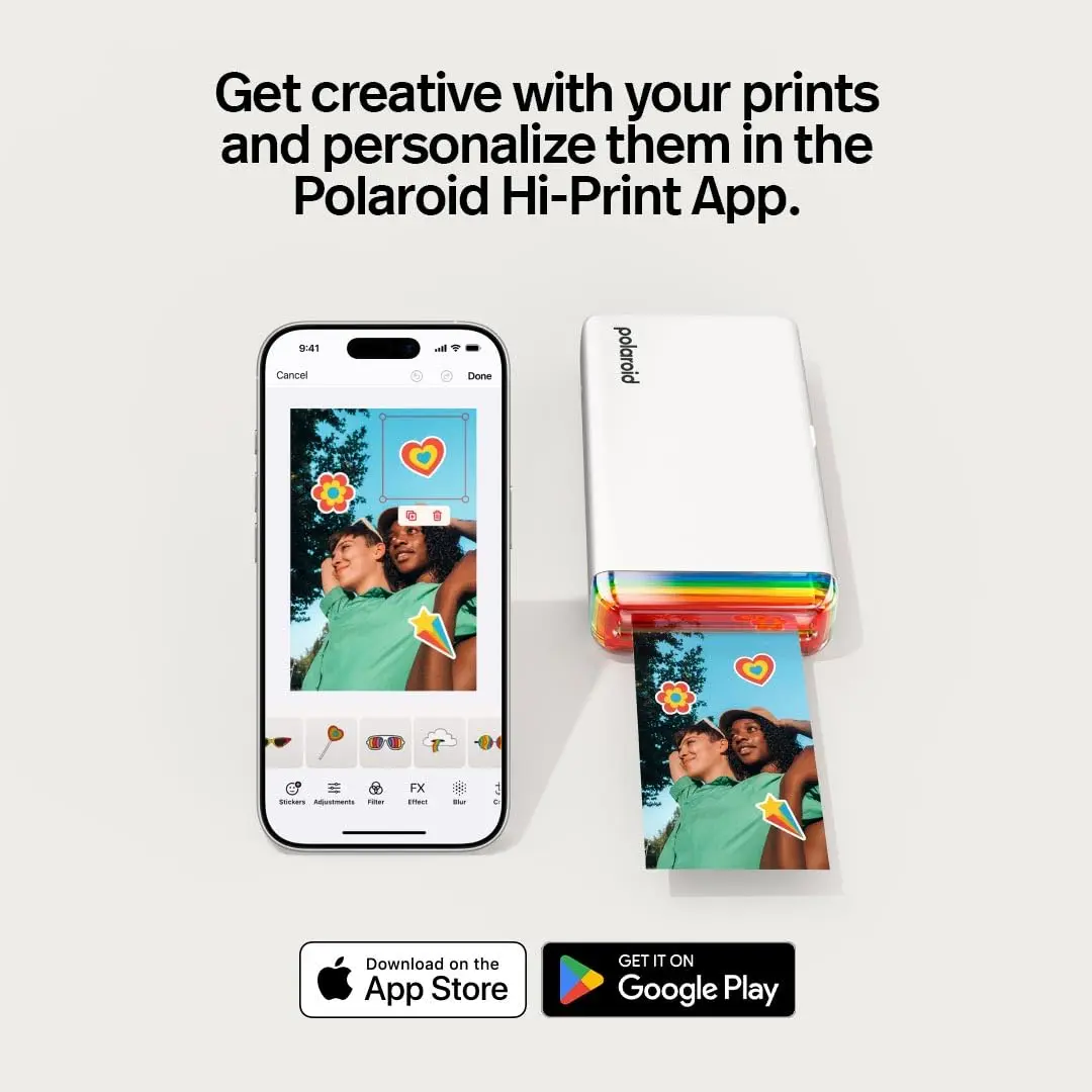 Polaroid Hi-Print 2nd Gen Bluetooth Photo Printer 2x3 Inch Prints | Black Printer Only (9129) - view 4