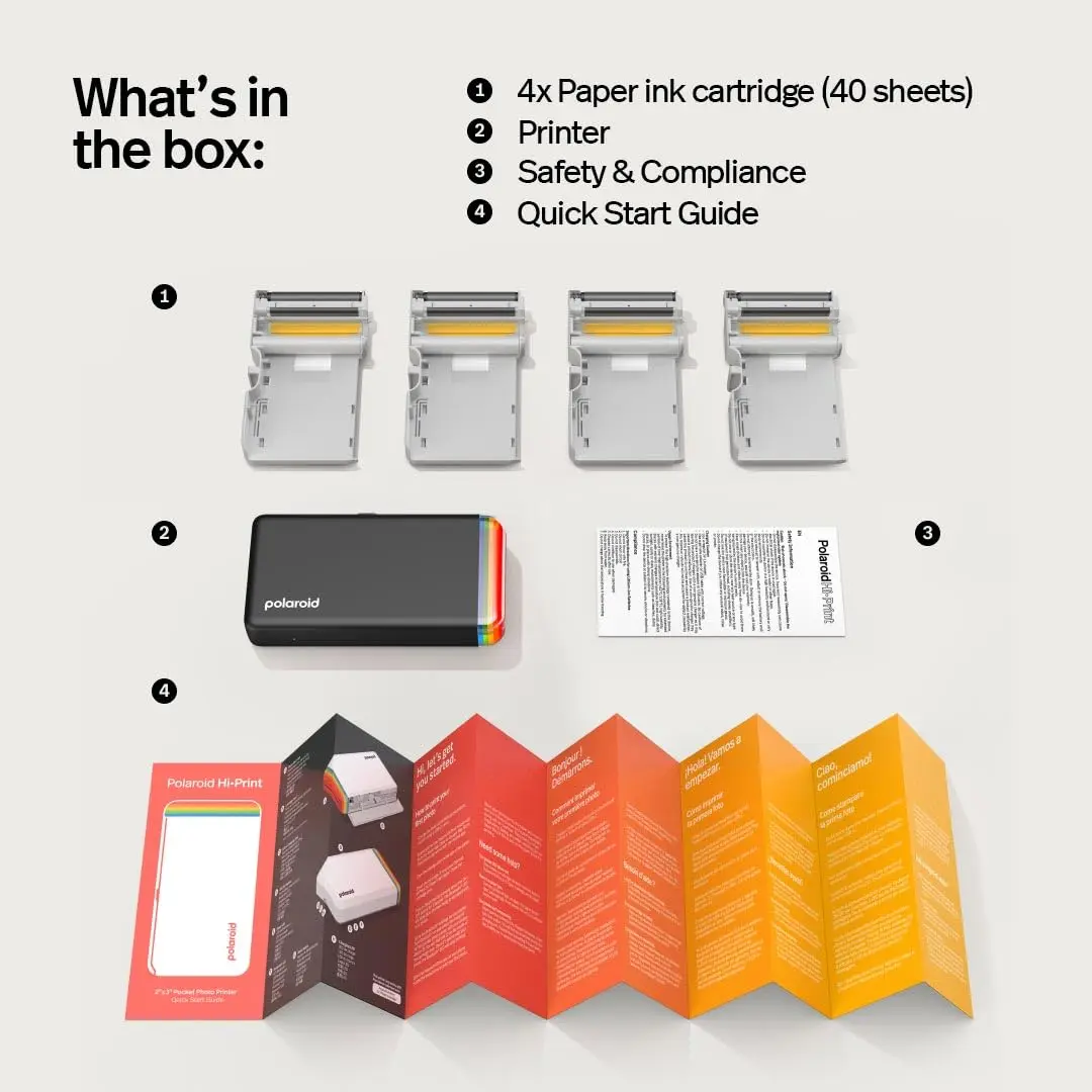 Polaroid Hi-Print 2x3 Pocket Photo Printer Gen2 Black with 40 Photos | Dye-Sublimation Bluetooth Printer - view 8