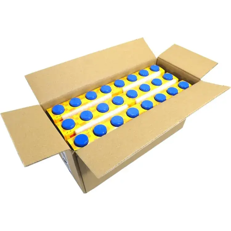 LEGO Minifigure Display Case Large 3 Pack Bright Blue | Stackable Plastic Storage for Desk or Wall - view 2