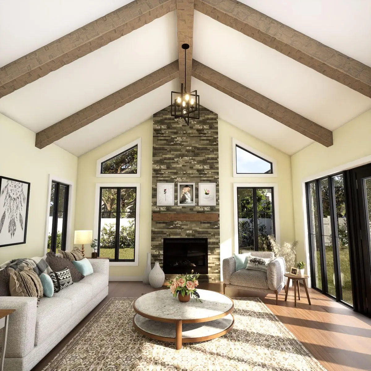 Ekena Millwork 9 1/2"W x 9 1/2"H x 192"L 3-Sided U-Beam Faux Wood Ceiling Beam, Sandstone | HeritageTimber Reclaimed Axed - view 8