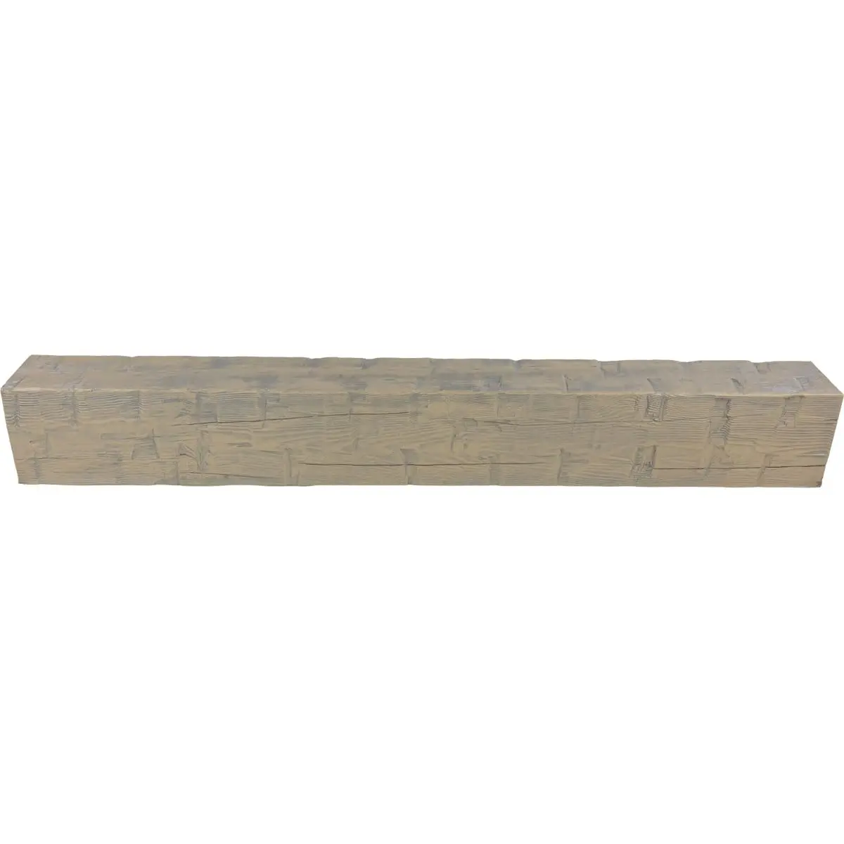 Ekena Millwork 9 1/2"W x 9 1/2"H x 192"L 3-Sided U-Beam Faux Wood Ceiling Beam, Sandstone | HeritageTimber Reclaimed Axed - view 4