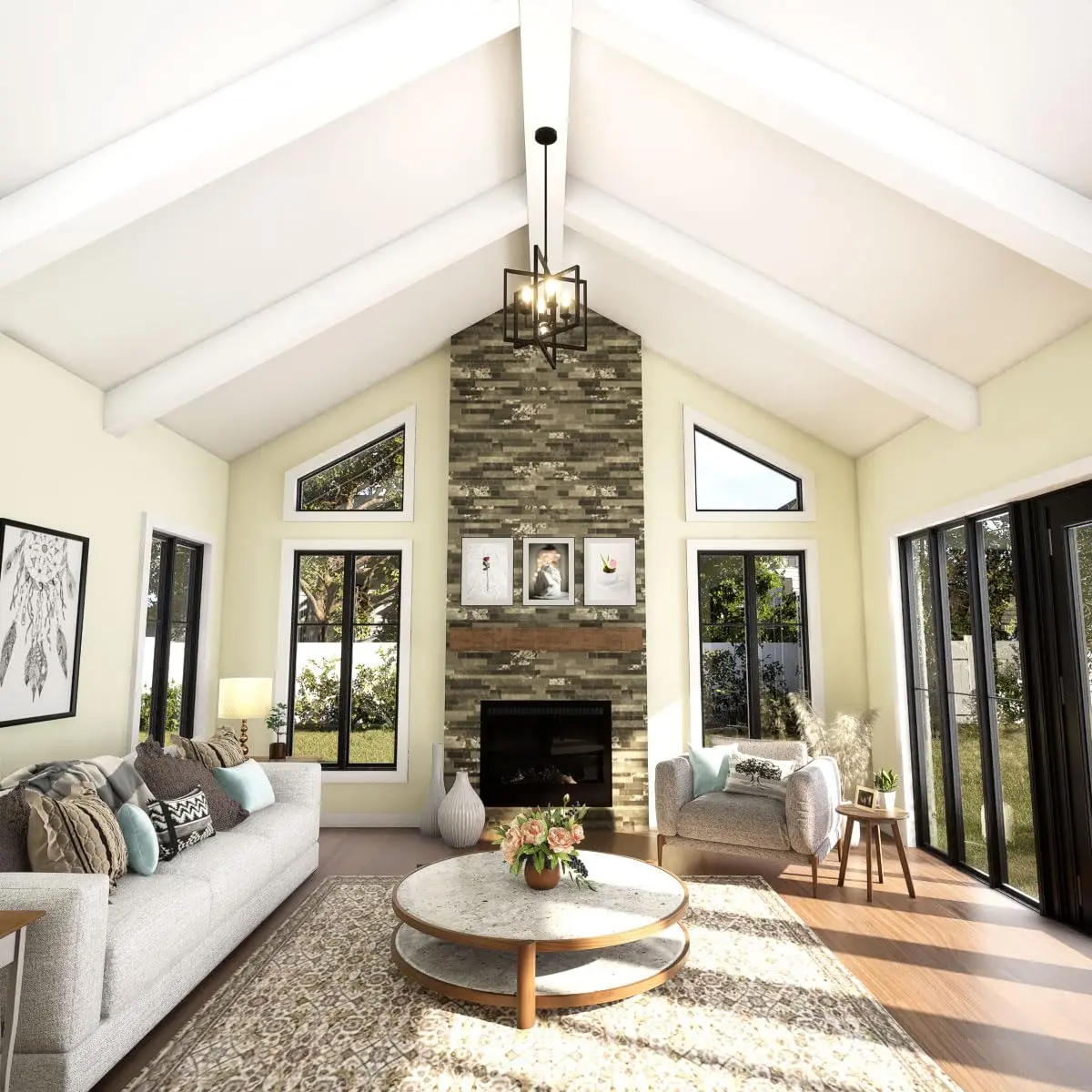 Ekena Millwork 7 1/2"W x 9 1/2"H x 144"L 3-Sided U-Beam Faux Wood Ceiling Beam, Primed Tan | Lightweight, Authentic Wood Look - view 8