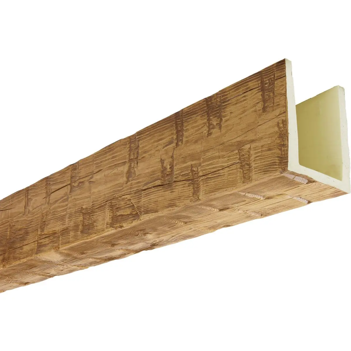 Ekena Millwork 5 1/2"W x 5 1/2"H x 20-ft. L 3-Sided Faux Wood Ceiling Beam, Warm Caramel | Authentic HeritageTimber Design - view 5