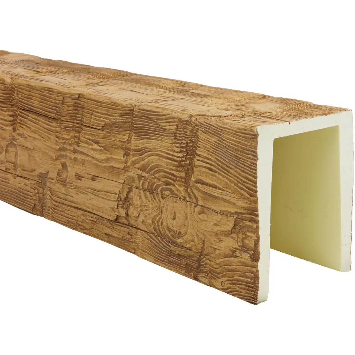 Ekena Millwork 5 1/2"W x 5 1/2"H x 20-ft. L 3-Sided Faux Wood Ceiling Beam, Warm Caramel | Authentic HeritageTimber Design - view 7