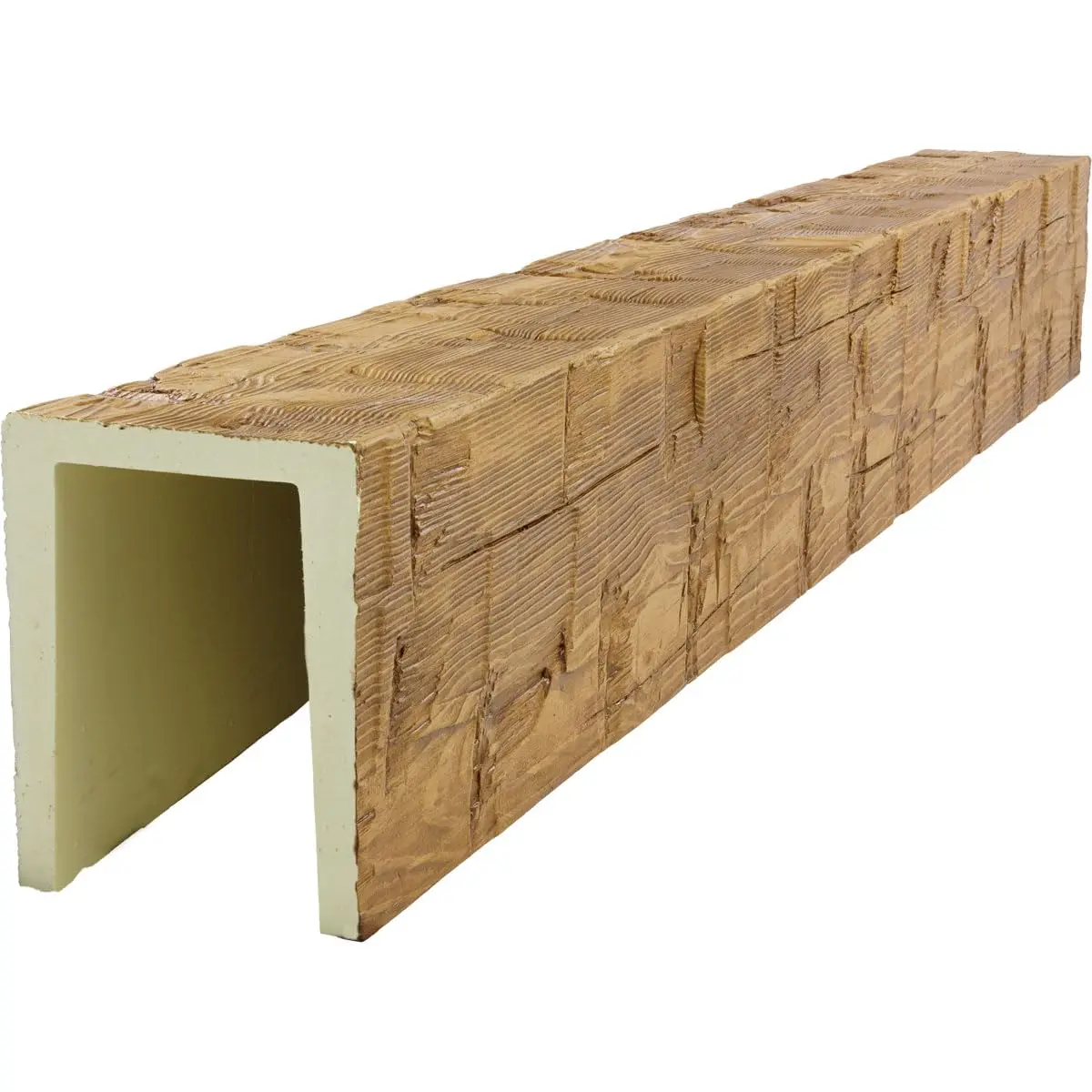Ekena Millwork 5 1/2"W x 5 1/2"H x 20-ft. L 3-Sided Faux Wood Ceiling Beam, Warm Caramel | Authentic HeritageTimber Design - view 3