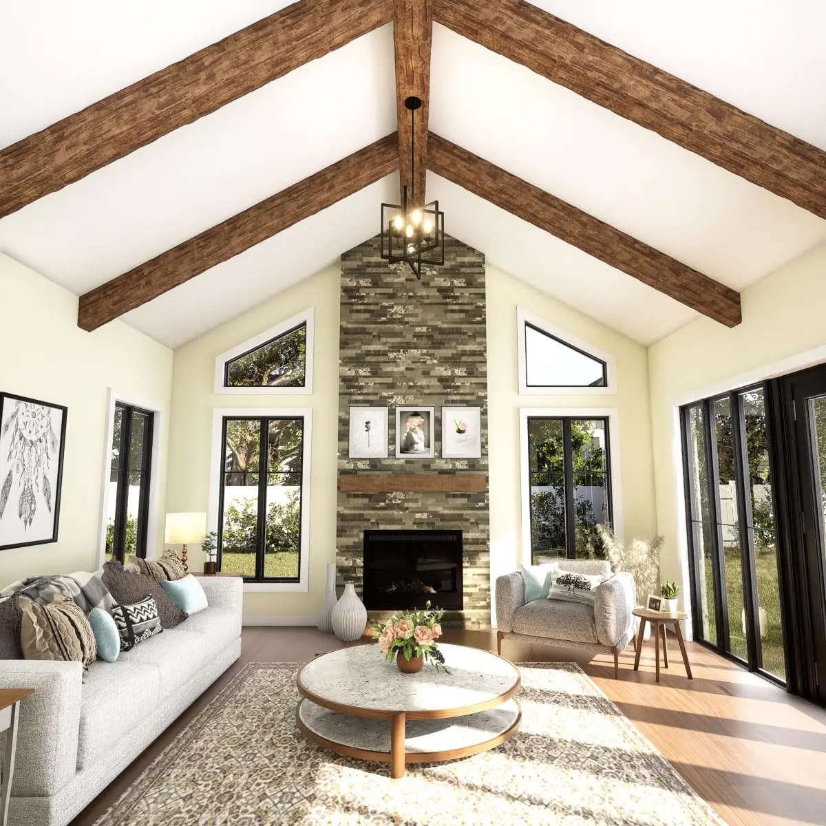 Ekena Millwork 5 1/2"W x 5 1/2"H x 24-ft. L 3-Sided U-Beam Salvaged Timber Faux Wood Ceiling Beam, Warm Caramel | Authentic US Design - view 8
