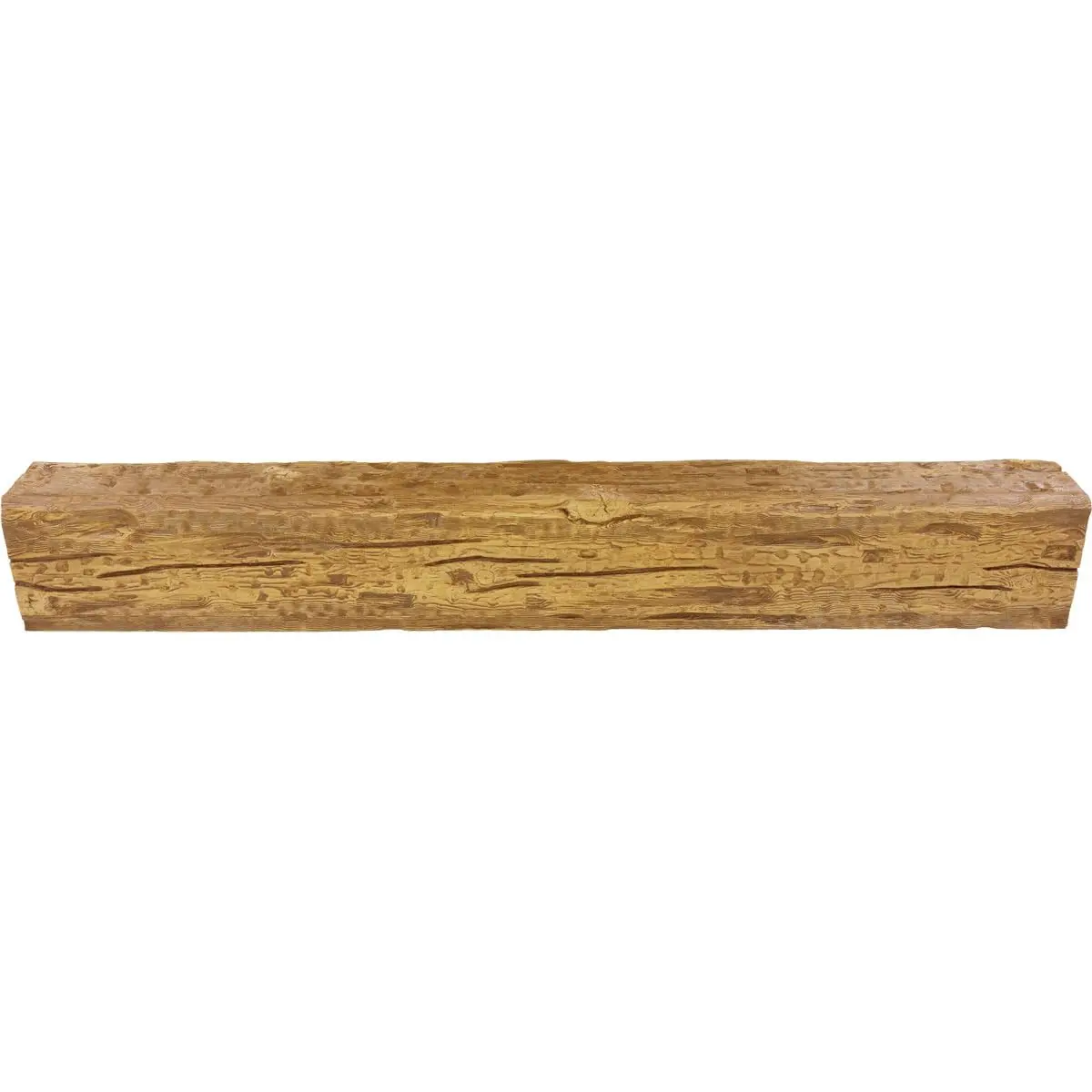 Ekena Millwork 5 1/2"W x 5 1/2"H x 20-ft. L 3-Sided U-Beam Salvaged Timber Faux Wood Ceiling Beam, Warm Caramel | Authentic US Import - view 4