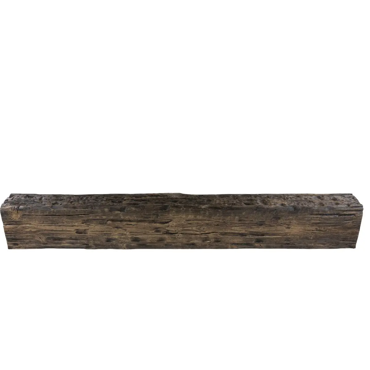 Ekena Millwork 7 1/2"W x 7 1/2"H x 8-ft. L 3-Sided U-Beam Salvaged Timber HeritageTimber Faux Wood Ceiling Beam, Kona Brown | Authentic USA-Style Design - view 4