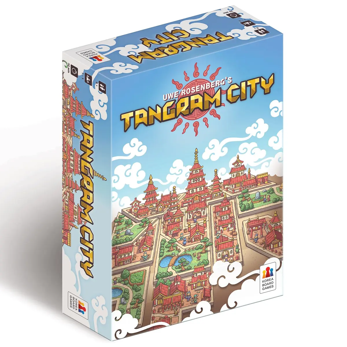 Capstone Games Tangram City Strategy Board Game 1-4 Players | ASTM-Tested Educational Toy - main product image