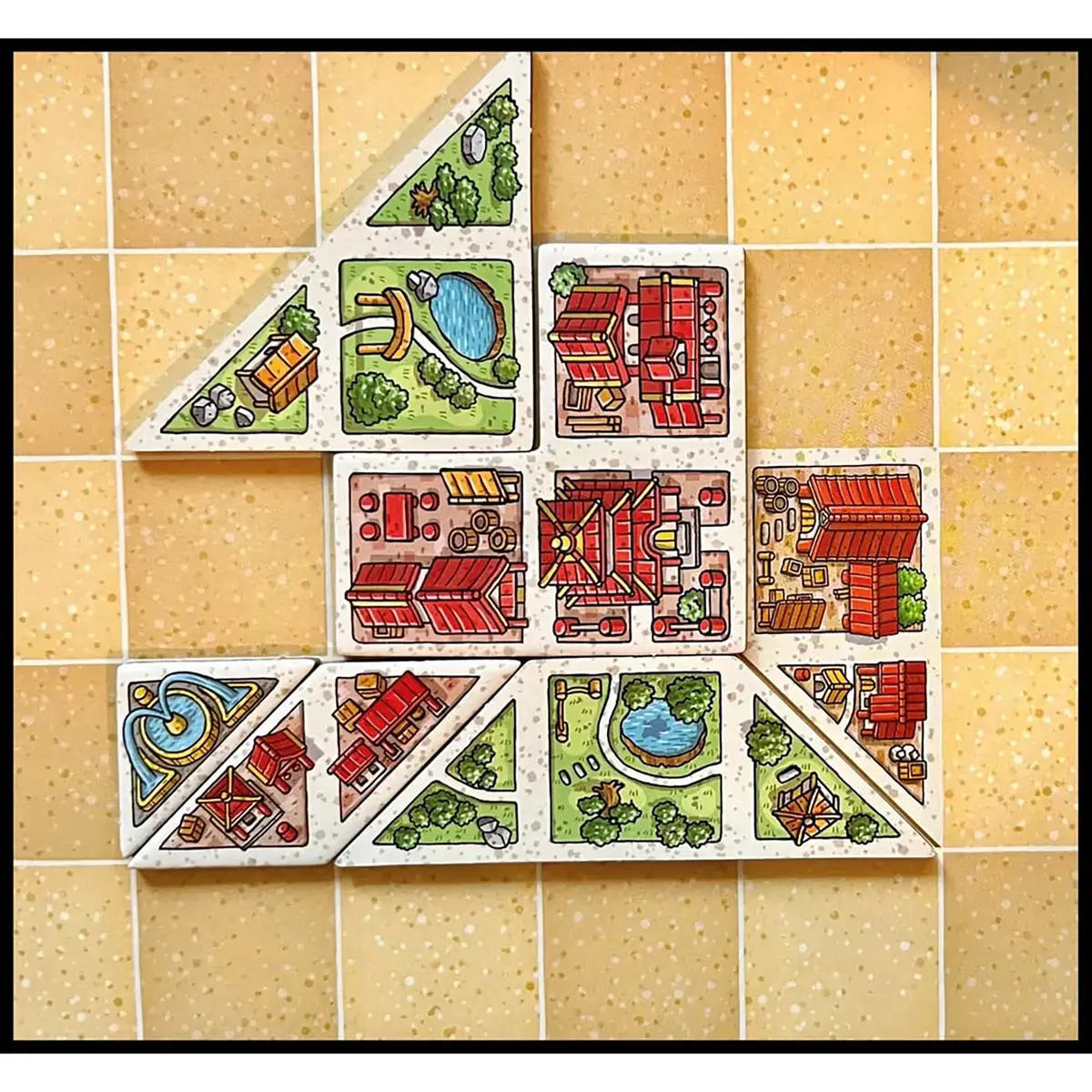 Capstone Games Tangram City Strategy Board Game 1-4 Players | ASTM-Tested Educational Toy - view 2