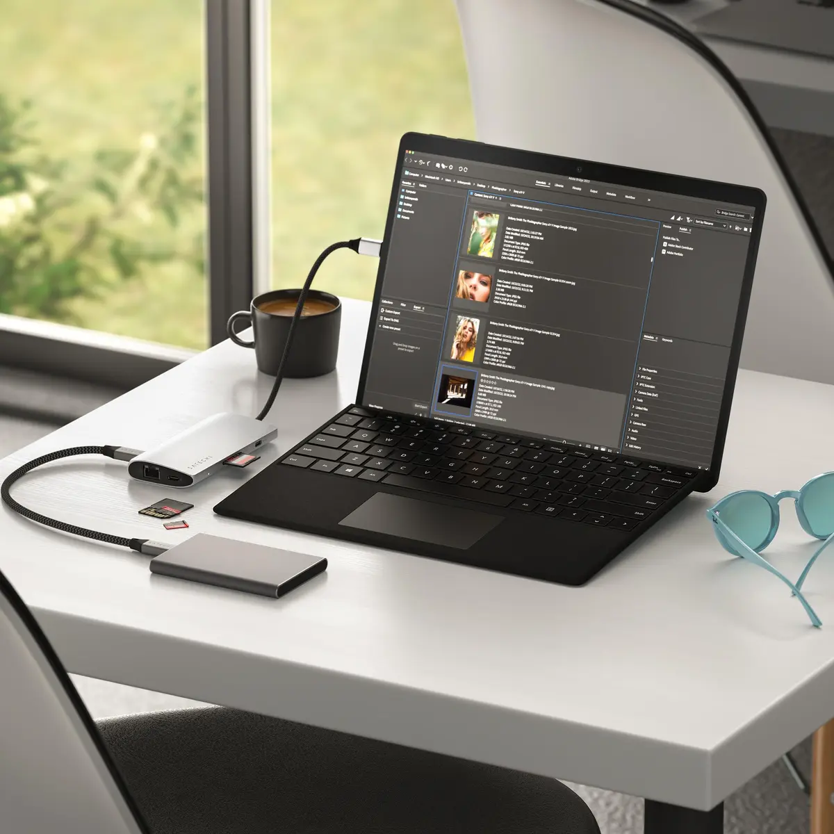 Satechi 8-in-1 USB-C Hub V3, 11.4cm (4.49in) x 5.4cm (2.13in) x 1.6cm (0.63in) | 8K HDMI, 100W PD Charging, 10Gbps Data, Ethernet, SD Card Reader, Silver - view 7