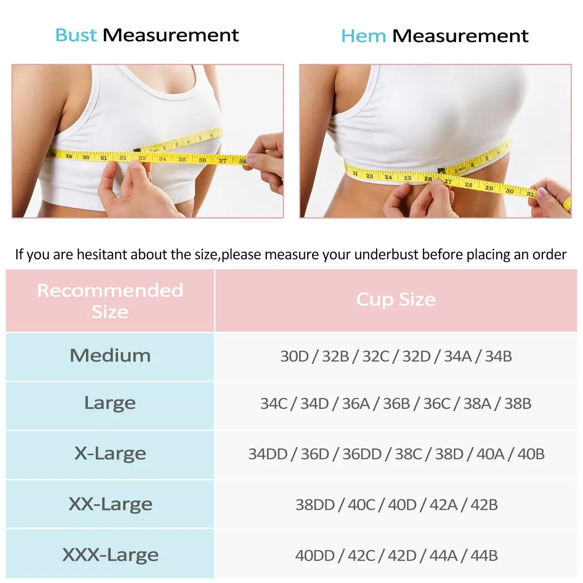 WANAYOU Women's Zip Front Sports Bra Wireless Post-Surgery Bra Workout Bras | Medium Support, Racerback, Removable Pads - view 3