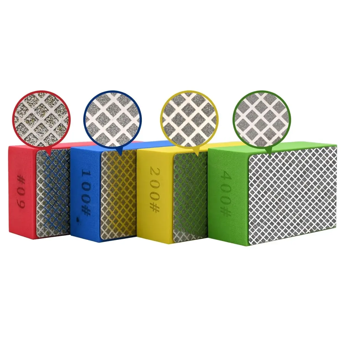 EGOFIX Diamond Hand Polishing Pad 200 Grit | 92 x 57 x 31mm (3.6" x 2.2" x 1.2") - view 3