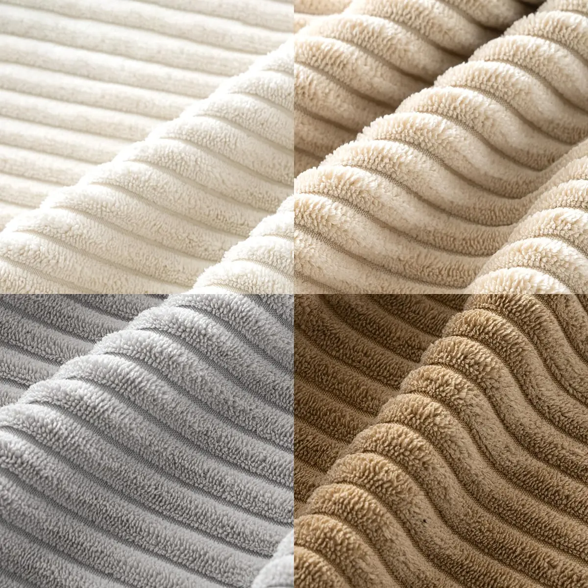 MIULEE Soft Corduroy Decorative Throw Pillow Covers 45x45 cm (18x18 Inch) | Boho Stripe Texture for Cozy Corners - view 3