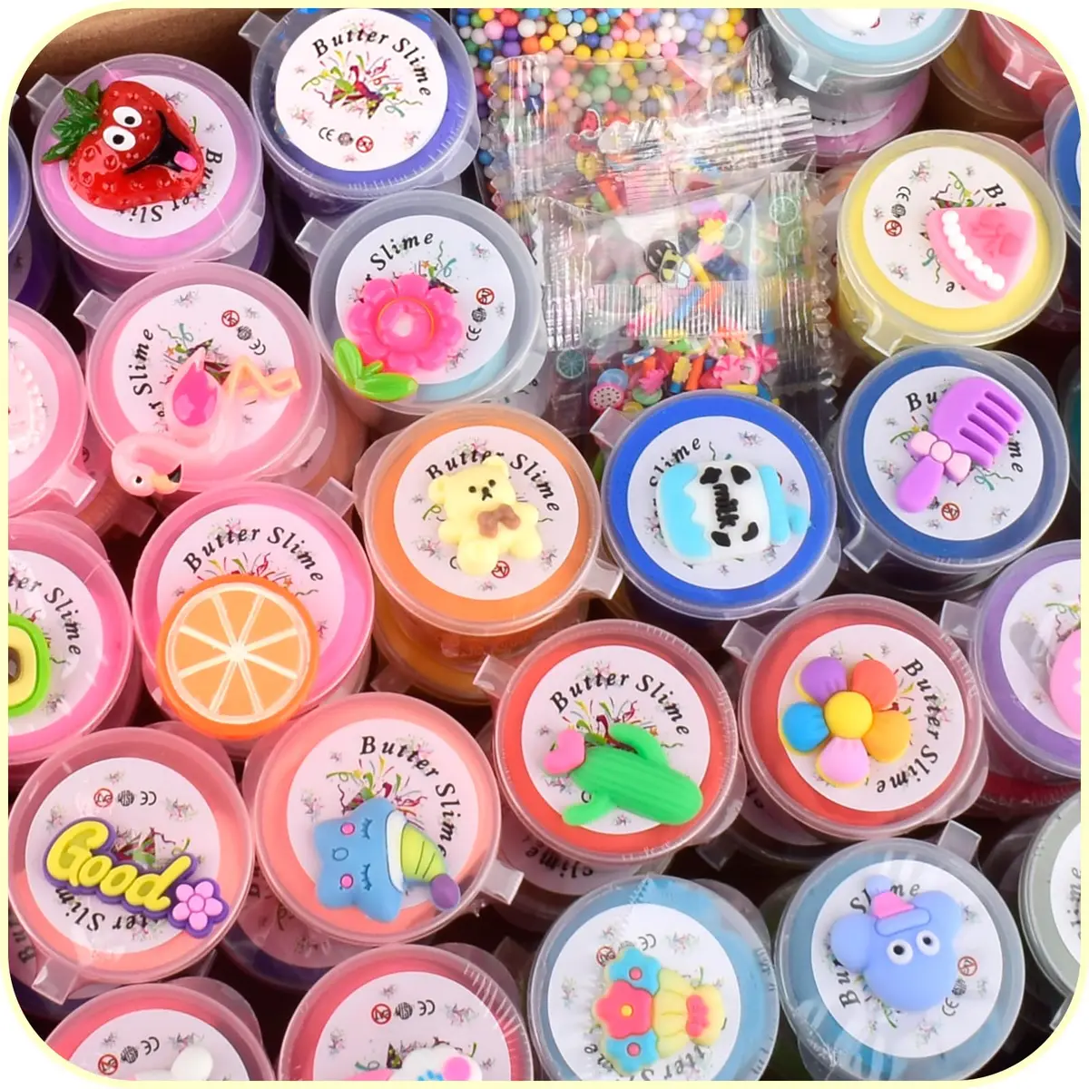 tuupowana 58-Pack Mini Butter Slime Kit | ASTM-Tested Non-Toxic Toy Slime for Kids Ages 6-12 - view 8