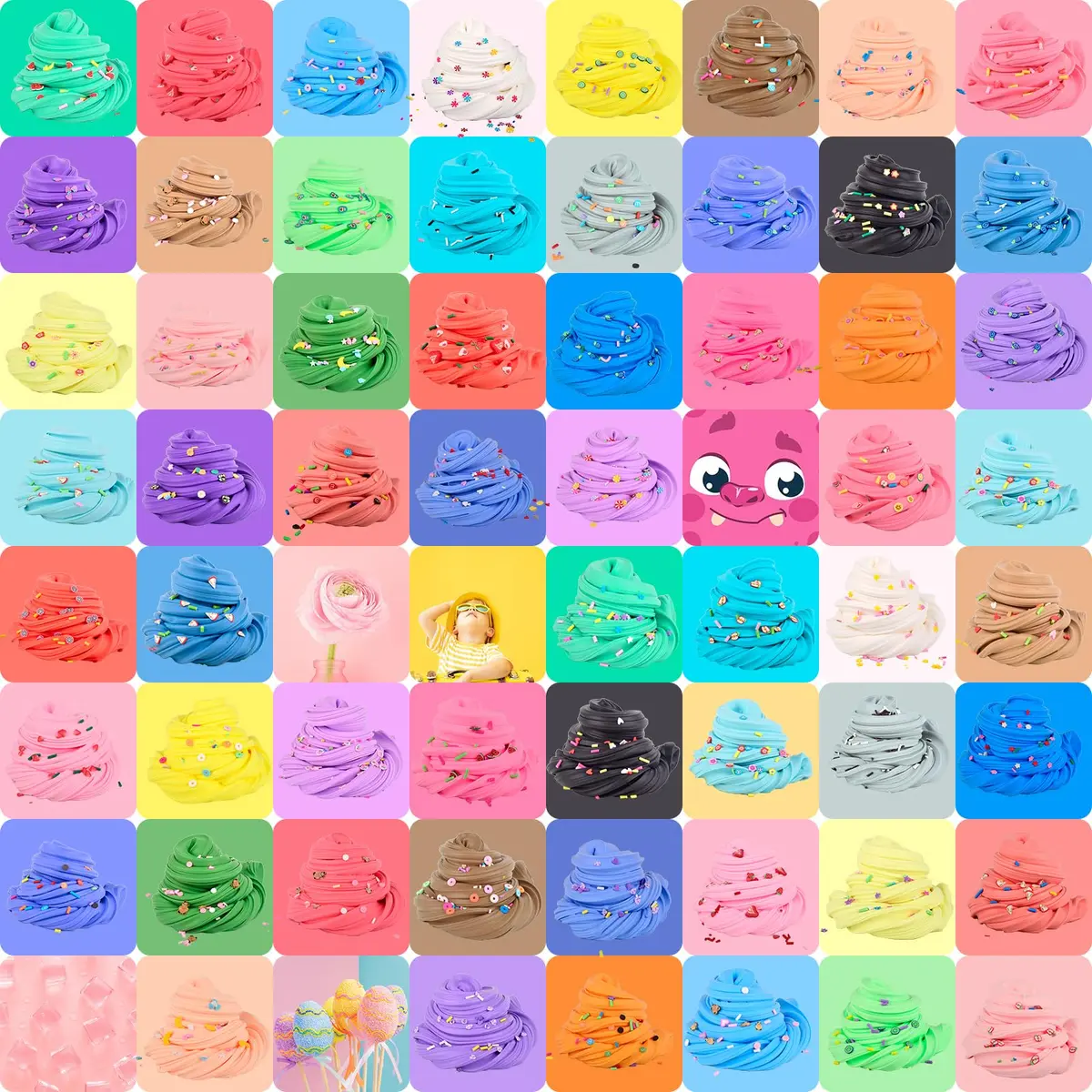 tuupowana 58-Pack Mini Butter Slime Kit | ASTM-Tested Non-Toxic Toy Slime for Kids Ages 6-12 - view 4
