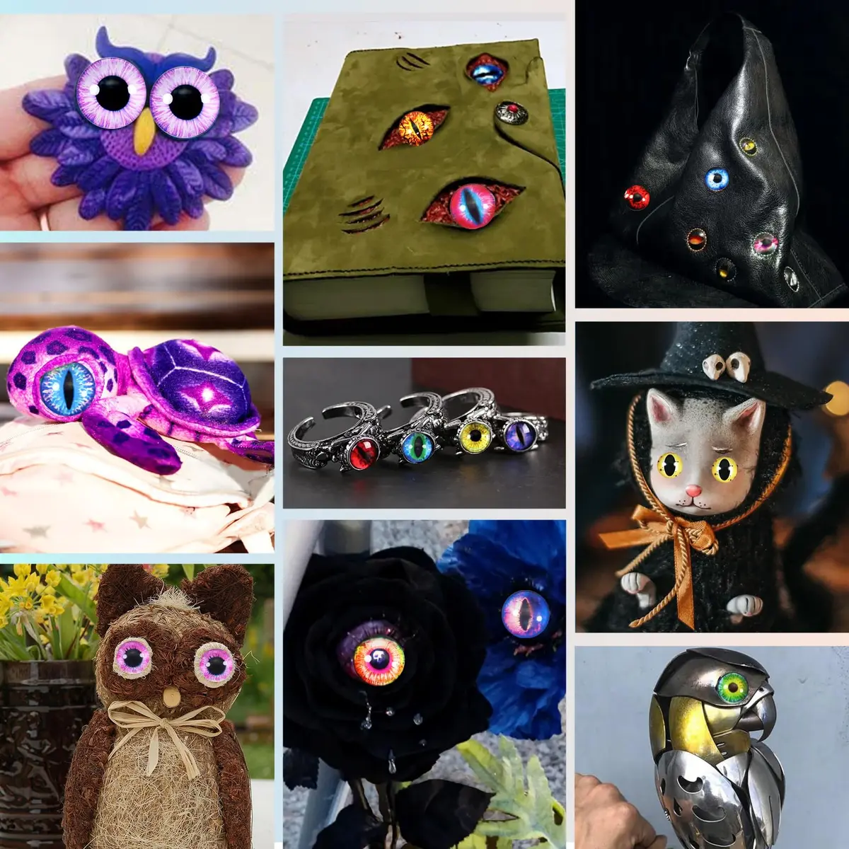 TOAOB 120pcs Glass Dragon Eyes Assorted Sizes | Crafting & Doll Making Supplies - view 6
