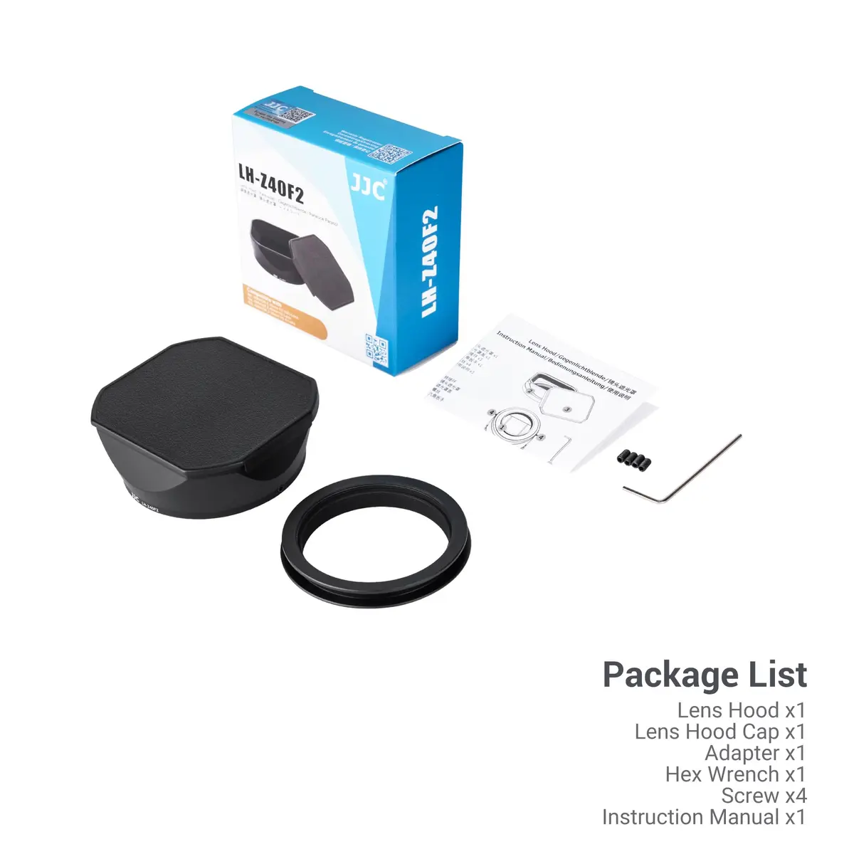 JJC Lens Hood for Nikon NIKKOR Z 40mm F2 (SE), Z 40mm F2 & Z 26mm F2.8 Lens | Aluminium Alloy No Vignetting with Cap - view 7