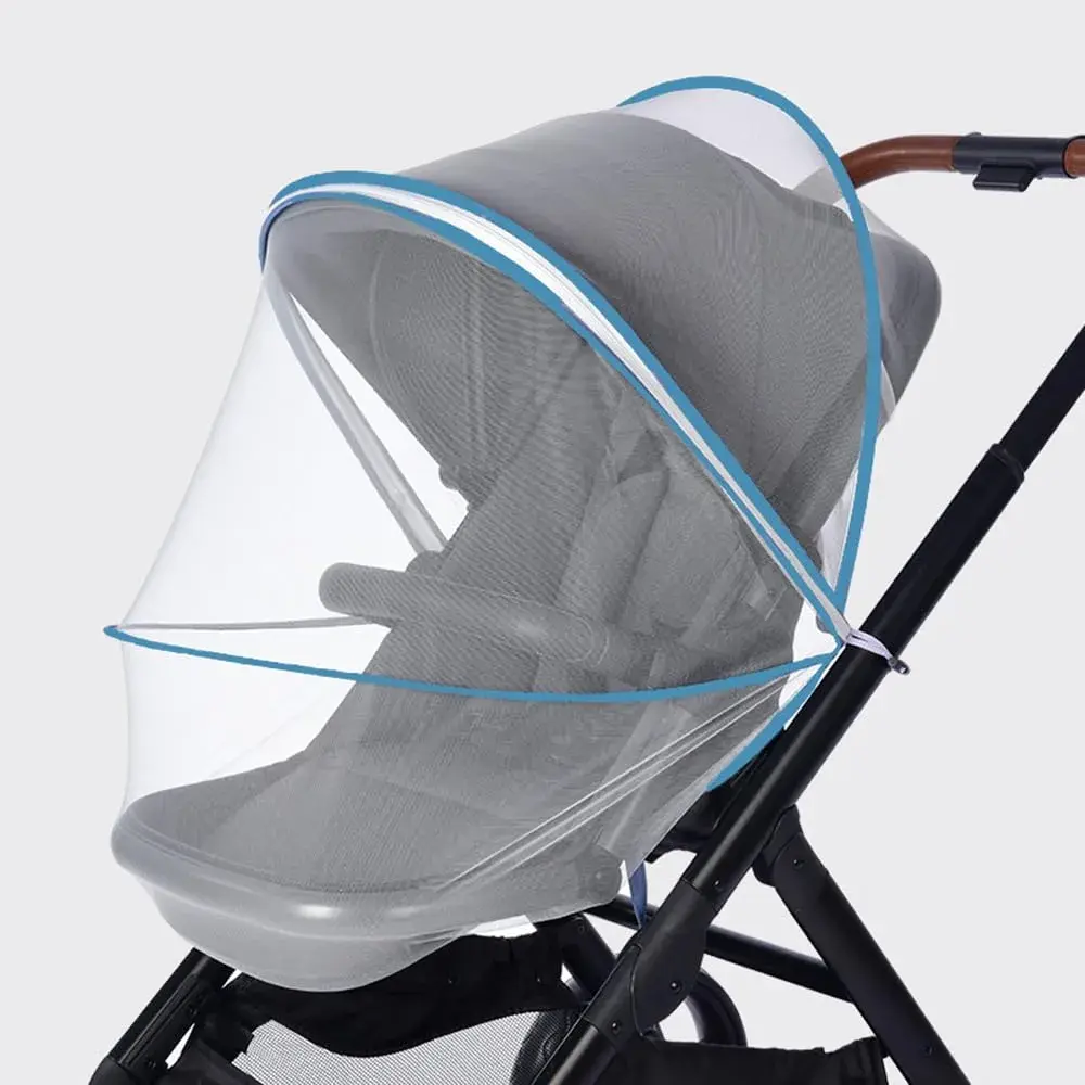 WVMKOR Black Mosquito Net for Baby Stroller & Pram | Universal Fit 43-100cm Frame Width - main product image