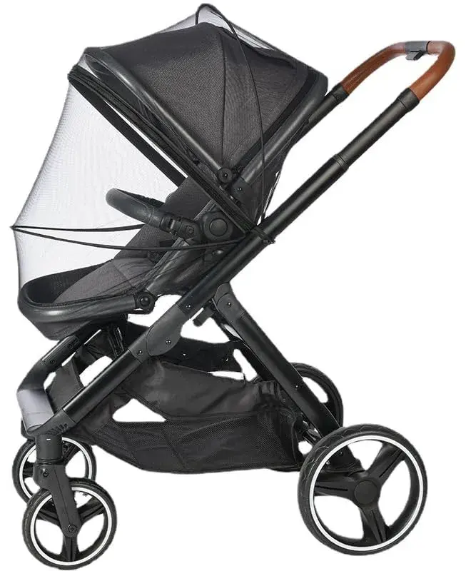 WVMKOR Black Mosquito Net for Baby Stroller & Pram | Universal Fit 43-100cm Frame Width - view 5