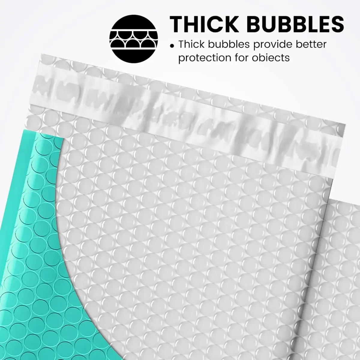 Fuxury Teal Bubble Mailers 6x10 Inch (3000 Pack) | Bulk Value Pack for Small Business - view 3