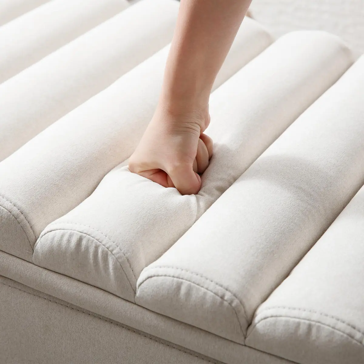Kmax Storage Bench Linen Entryway Ottoman 45.25" x 17.75" x 18" | Modern Design, 300lbs Capacity - view 8