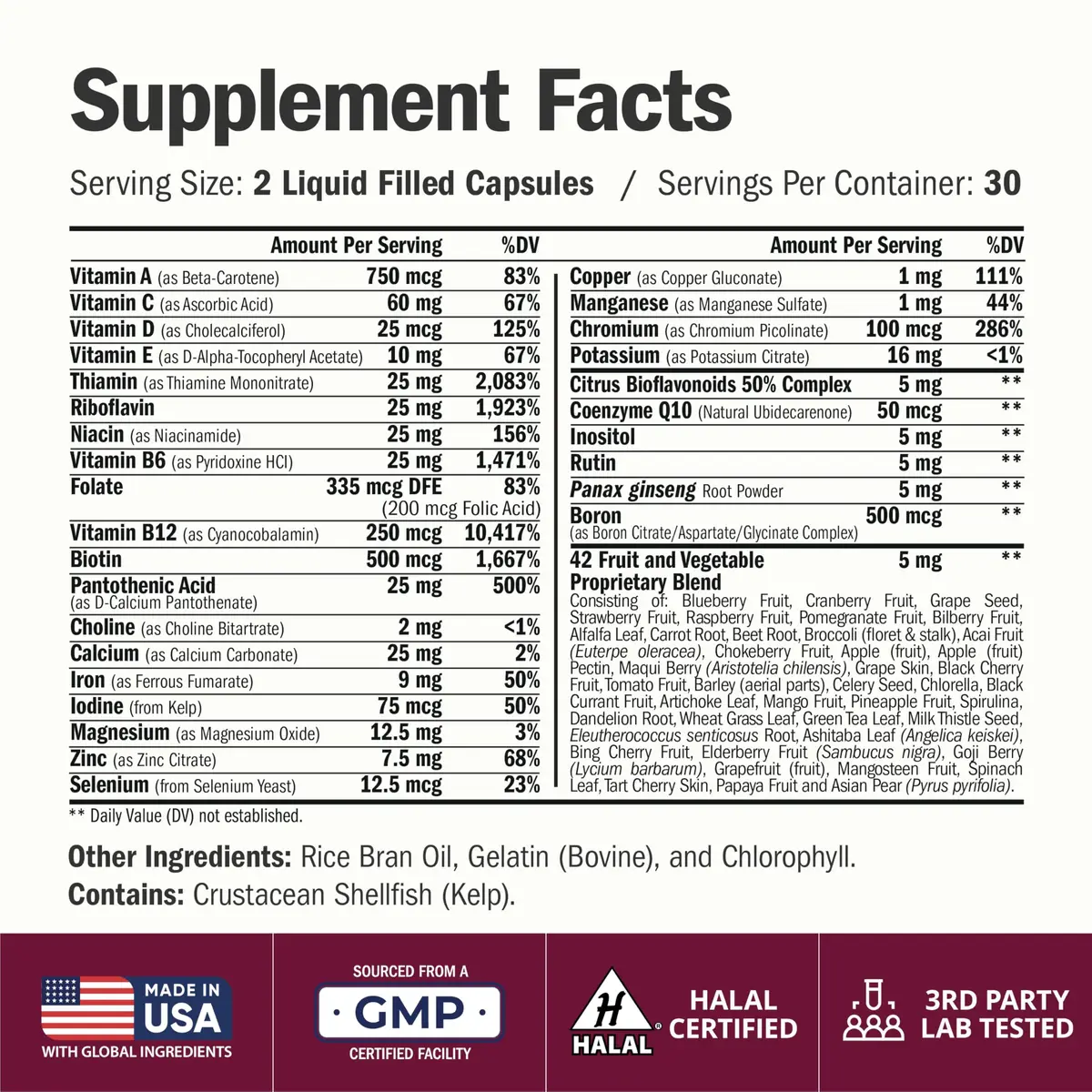 Vimerson Health Multivitamin for Women 60 Liquid Capsules | Energy, Focus & Immune Support - view 3
