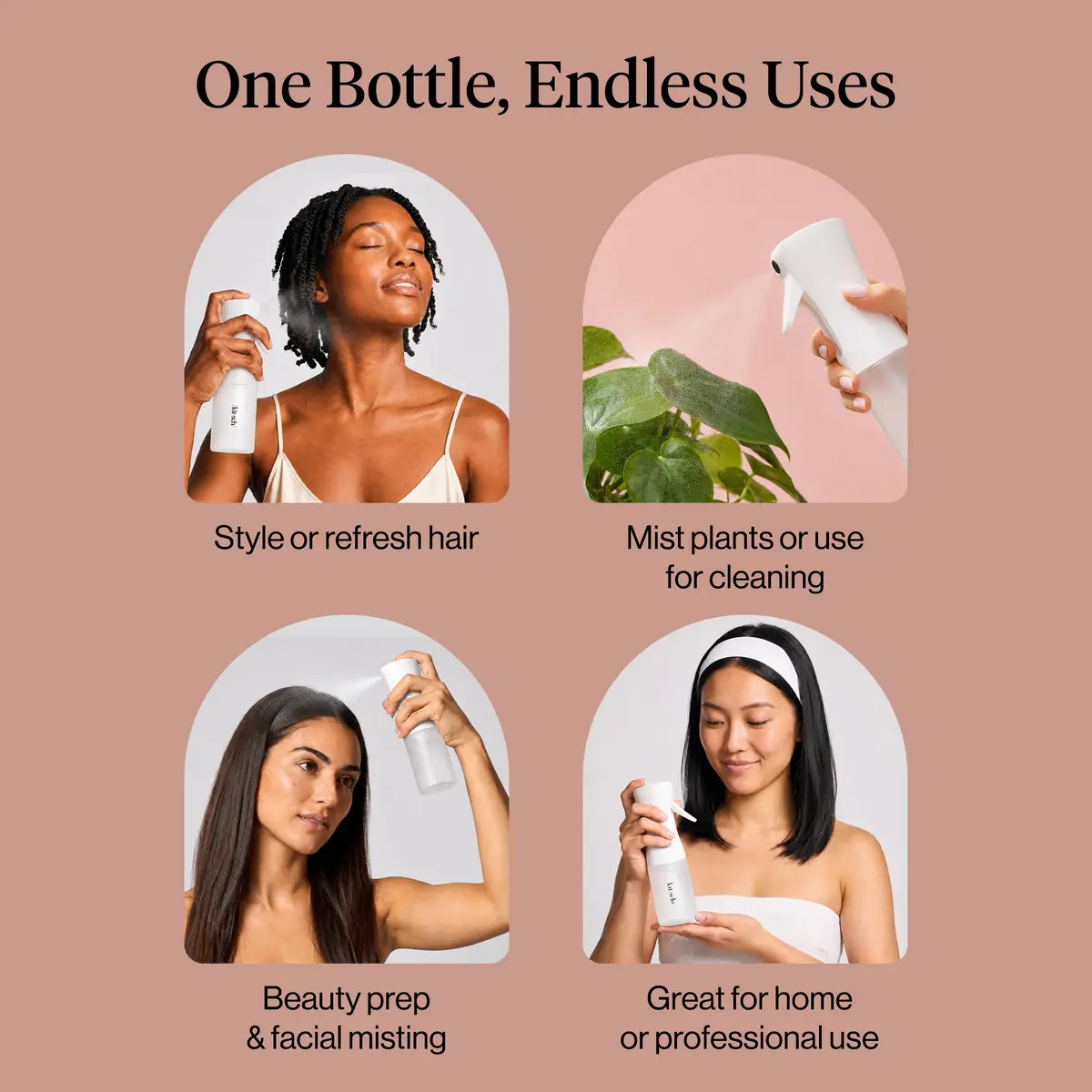 Kitsch Continuous Spray Bottle for Hair – White, 150ml (5.1 oz) | Ultra-Fine Mist for Effortless Styling - view 6