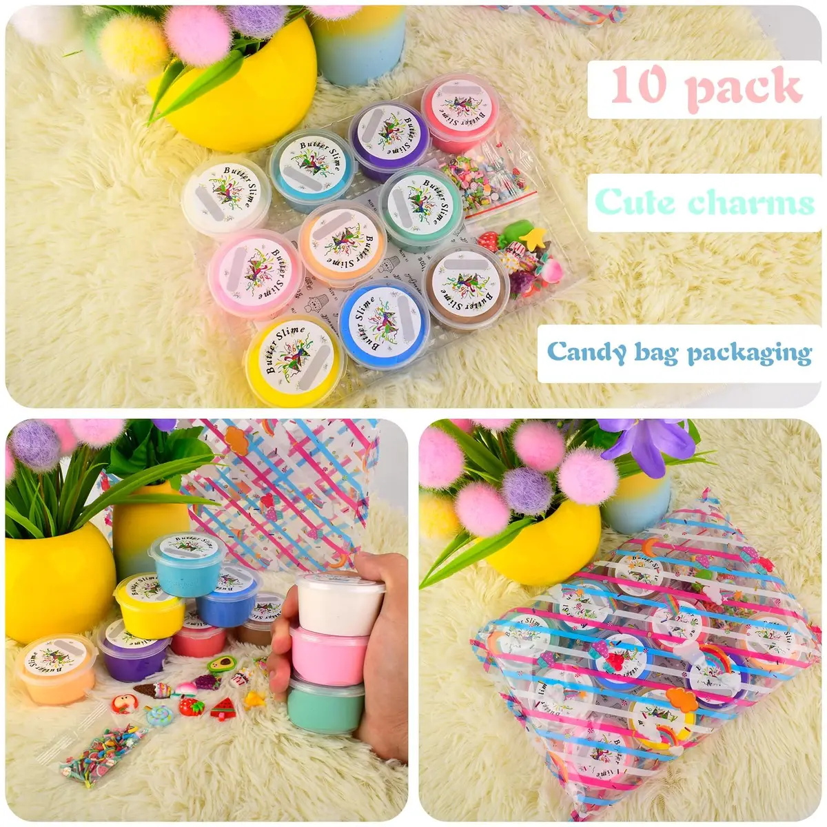 tuupowana Premium Scented Butter Slime 10 Pack Kit | 450ml (15.2 Fl Oz) Total | Non-Toxic & Safe for Kids - view 7