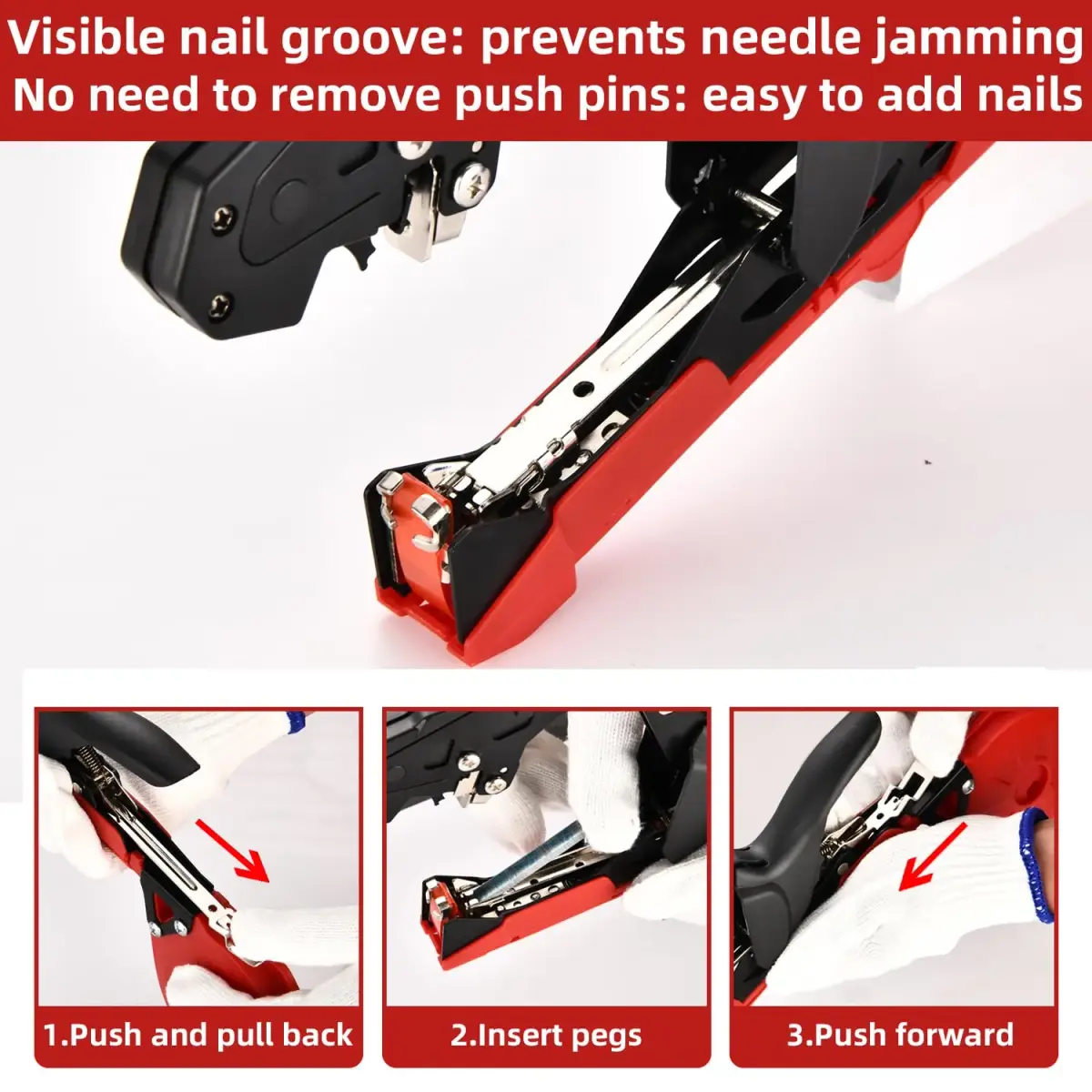 SUCA Plant Tying Machine with 20 Rolls Tape | Lightweight Aluminum Tool for Vine & Branch Tying (Red) - view 5