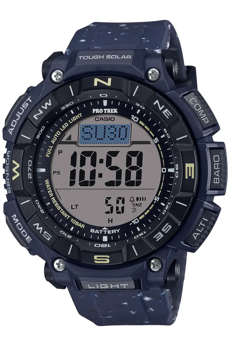PRO TREK PRG-340SC-2JF Solar Wristwatch | Eco-Friendly Biomass Plastic, 51.7mm Dial, Navy - main product image