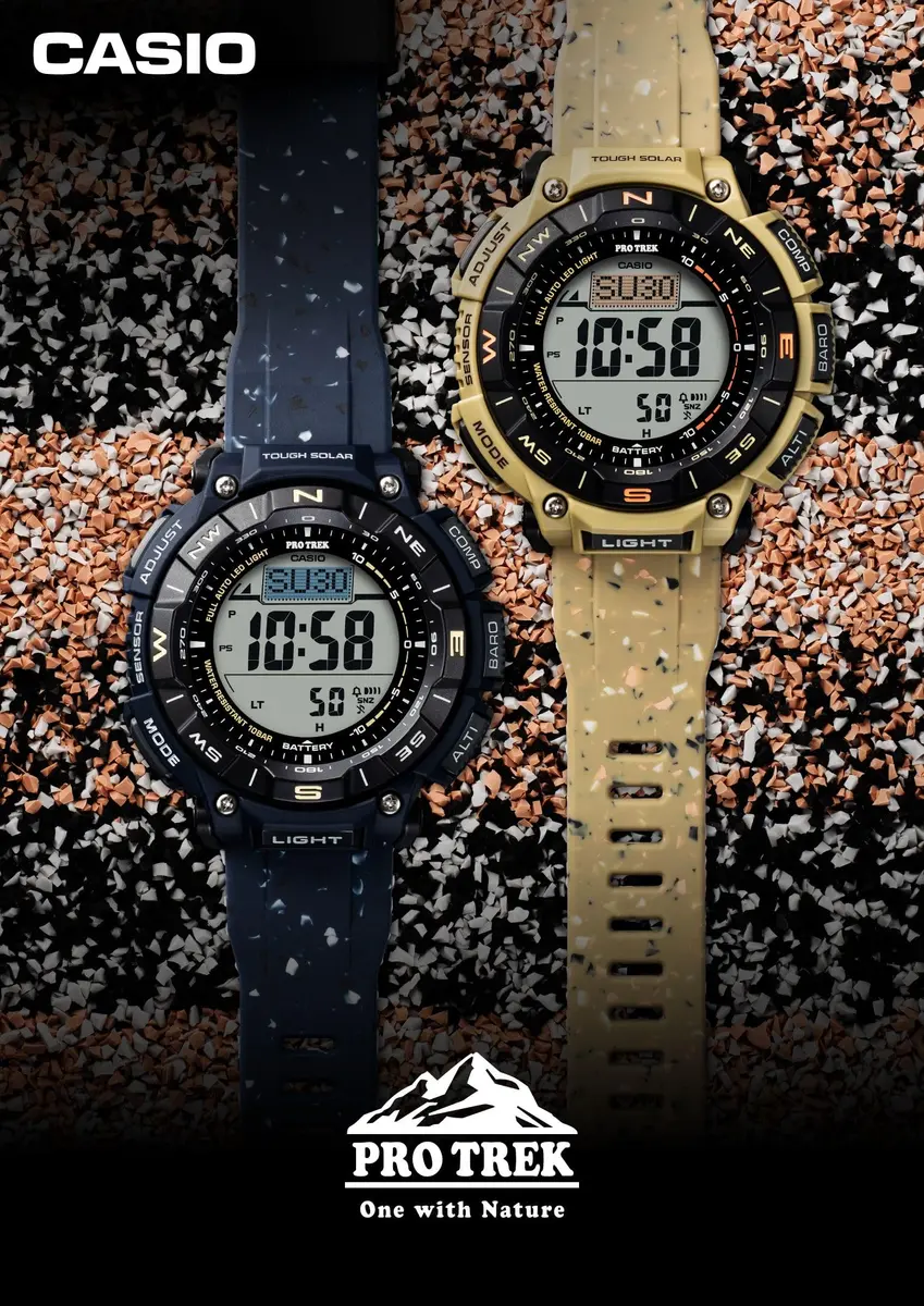 PRO TREK PRG-340SC-2JF Solar Wristwatch | Eco-Friendly Biomass Plastic, 51.7mm Dial, Navy - view 2