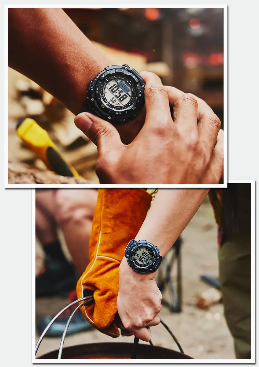 PRO TREK PRG-340SC-2JF Solar Wristwatch | Eco-Friendly Biomass Plastic, 51.7mm Dial, Navy - view 3