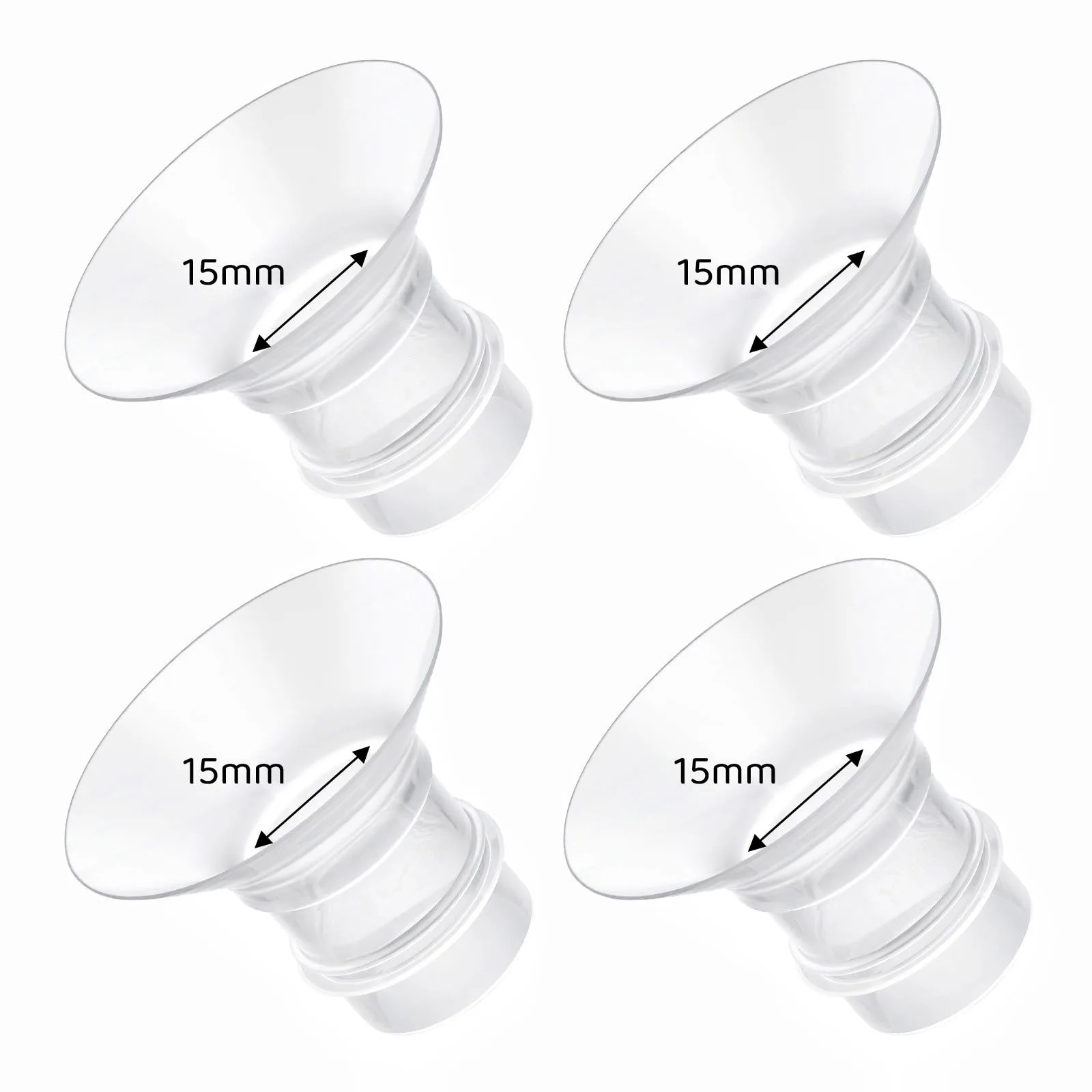 Suniceme 15mm Flange Inserts for 24mm Shields | Reduce Nipple Tunnel to 15mm - main product image