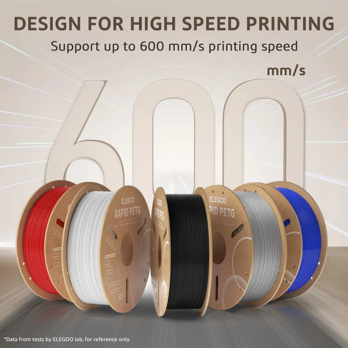 ELEGOO Rapid PETG 3D Printer Filament 1.75mm Beige 1KG | High-Speed Printing Up to 600mm/s - view 2