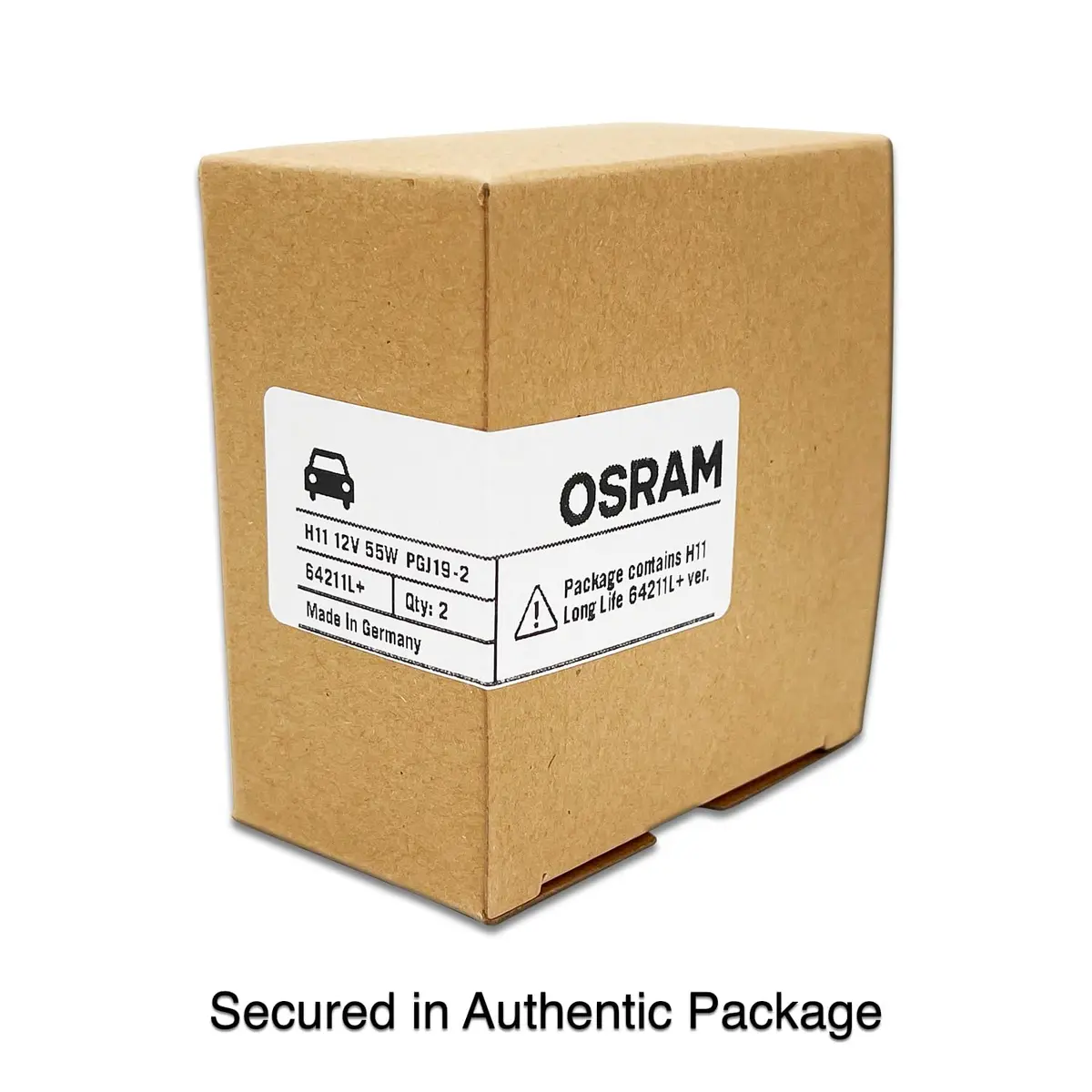 OSRAM H11 64211L+ DOT Original Standard Halogen Bulb 12V 55W 3800K PGJ19-2 (Pack of 2) - view 3