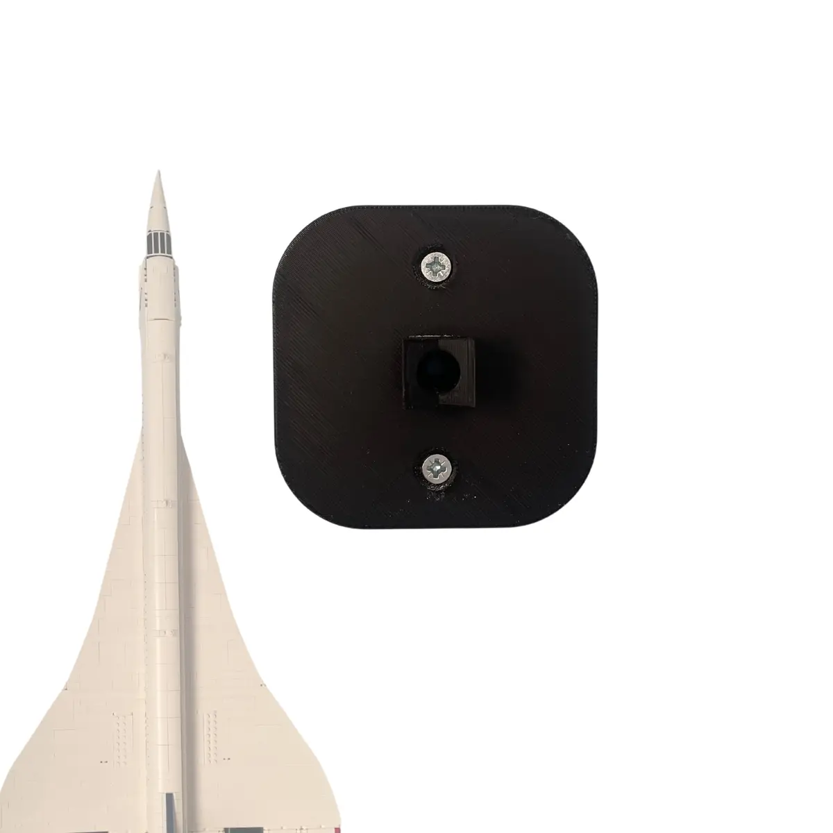 Brickify Wall Mount Hook for Lego 10318 Concorde Icons Set | Flat Facing Wall Mount (Flat Facing) - view 2