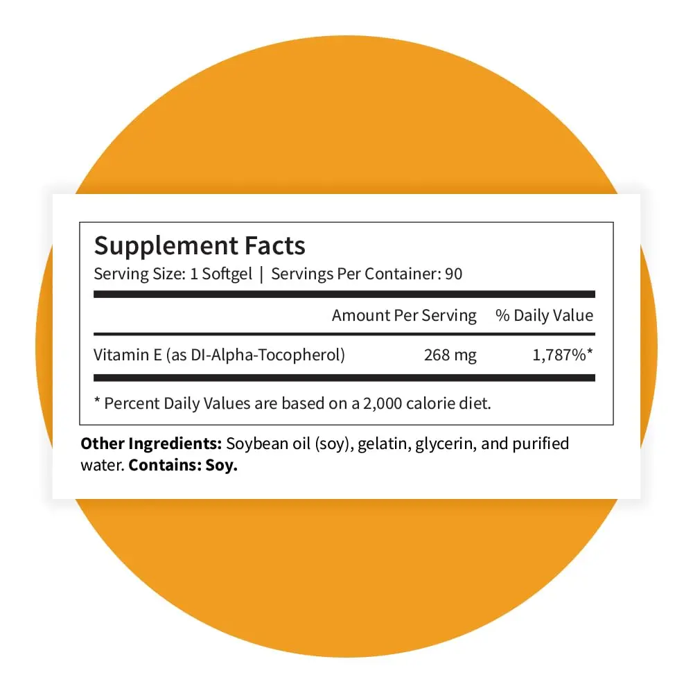 Pattern Wellness Vitamin E 400 IU – 90 Softgels | Supports Antioxidant & Cellular Health - view 8