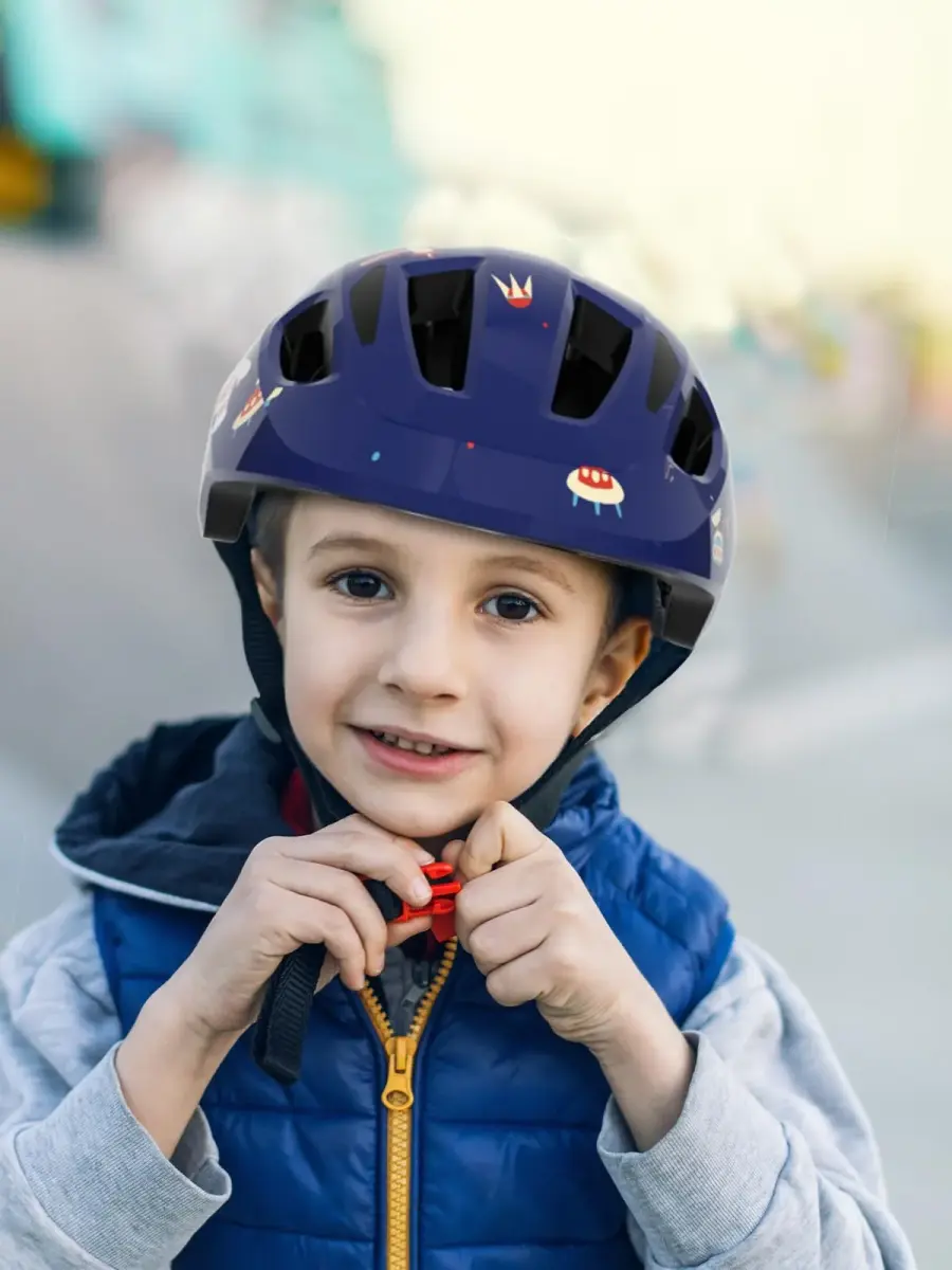 XJD Toddler Helmet Design Blue | Adjustable Fit Multi-Sport Kids Bike Helmet for Age 1-8 Years, 52-56 cm - view 8