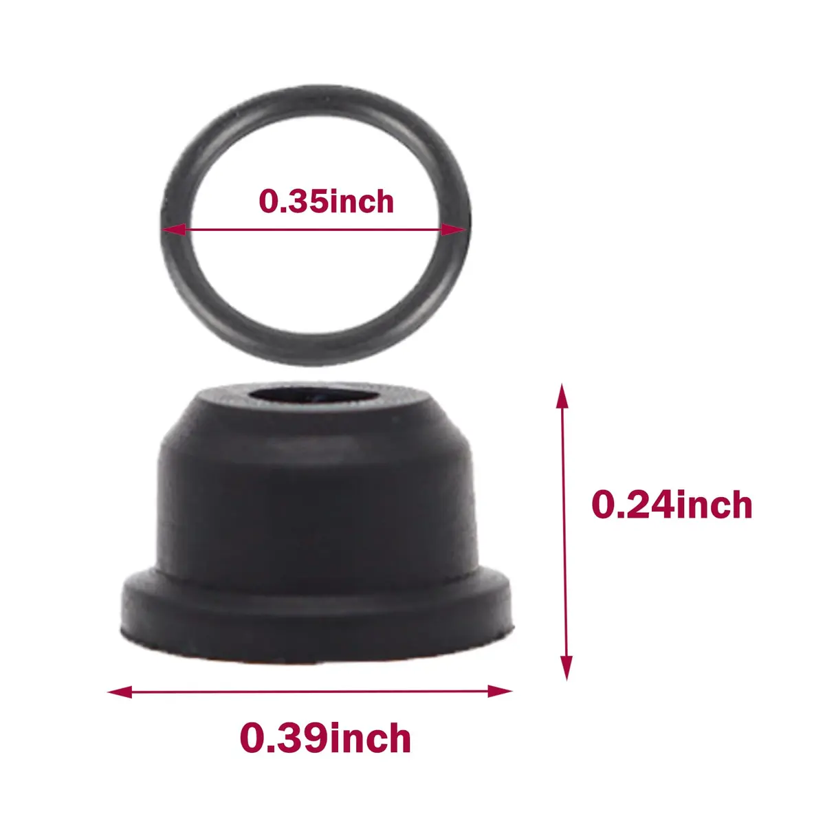 HOMEWITHU Car Clutch Master Cylinder Gasket Seal Repair Kit 1K0798741 02F141143A | Durable Rubber Seals for VW & Audi - view 2