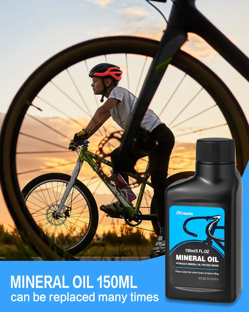 cyctravel Hydraulic Brake Bleed Kit for Shimano Disc Brakes 150ml (5 Fl Oz) | USA Import with Mineral Oil - view 2