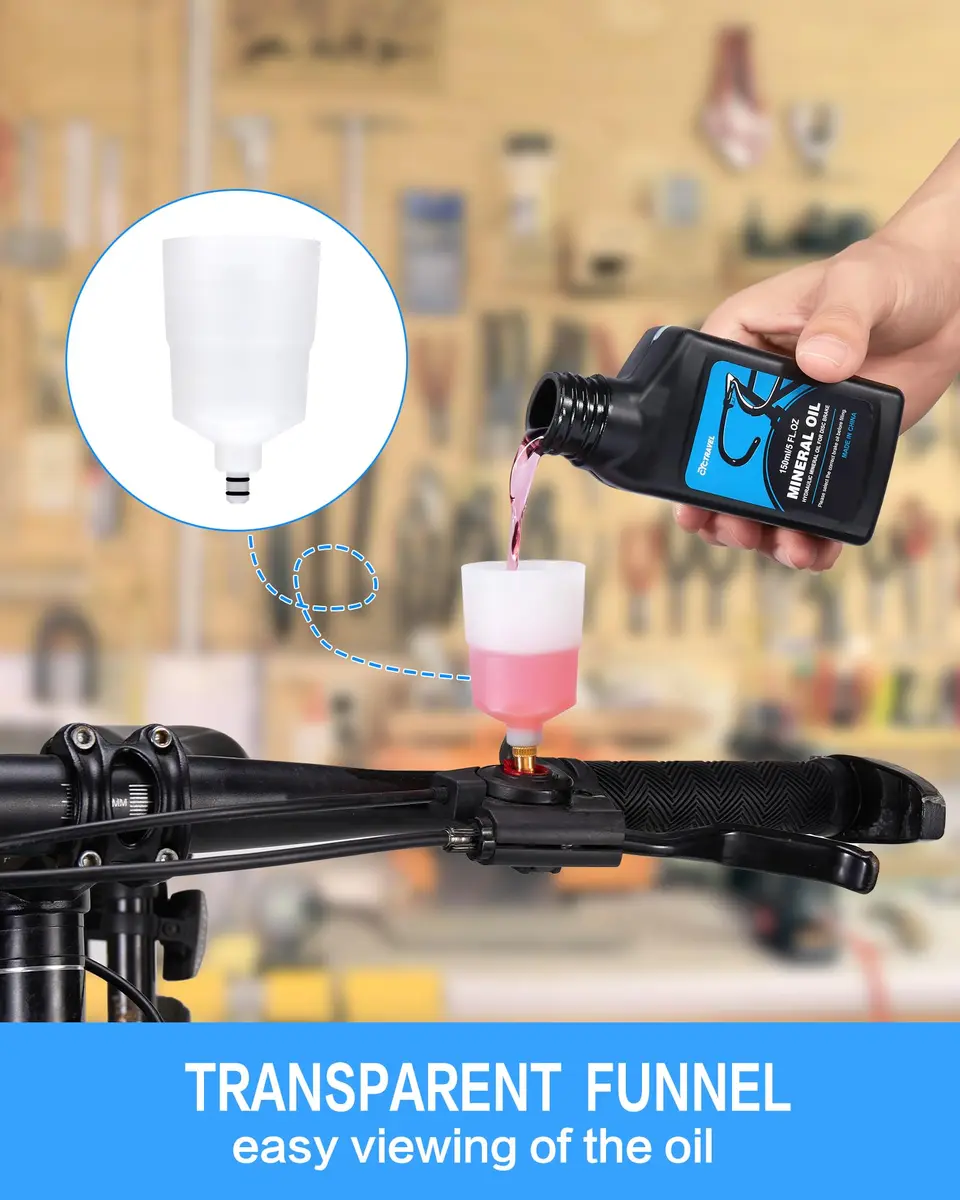 cyctravel Hydraulic Brake Bleed Kit for Shimano Disc Brakes 150ml (5 Fl Oz) | USA Import with Mineral Oil - view 4