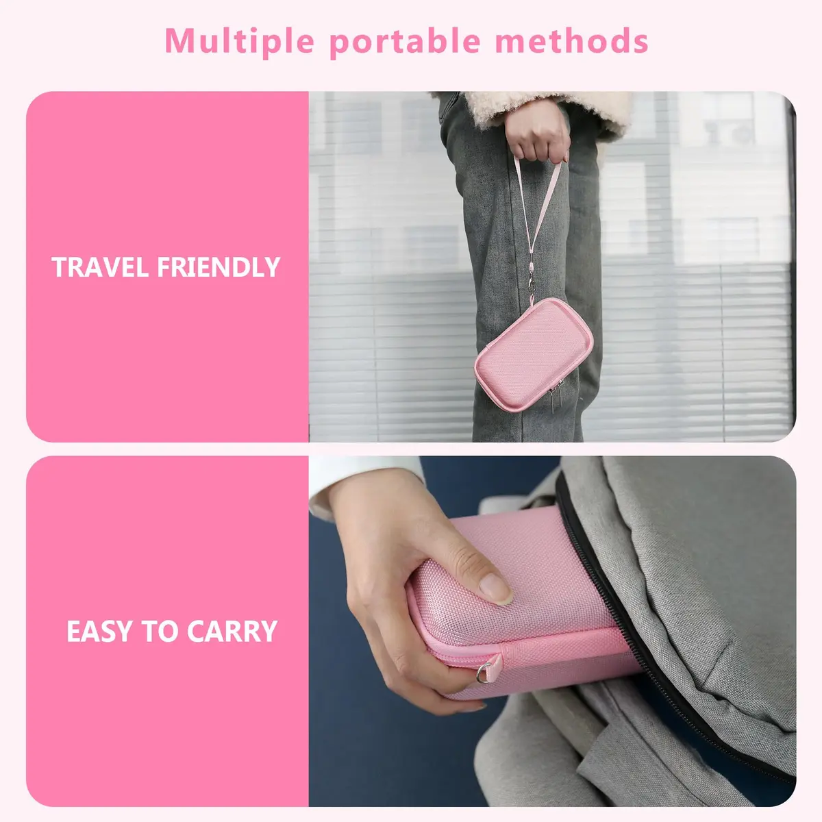 Supmay Pink Camera Case for Sony RX100 VII/VI/V/IV/III Cameras | Compact Travel Pouch with Zipper Mesh Pocket - view 6