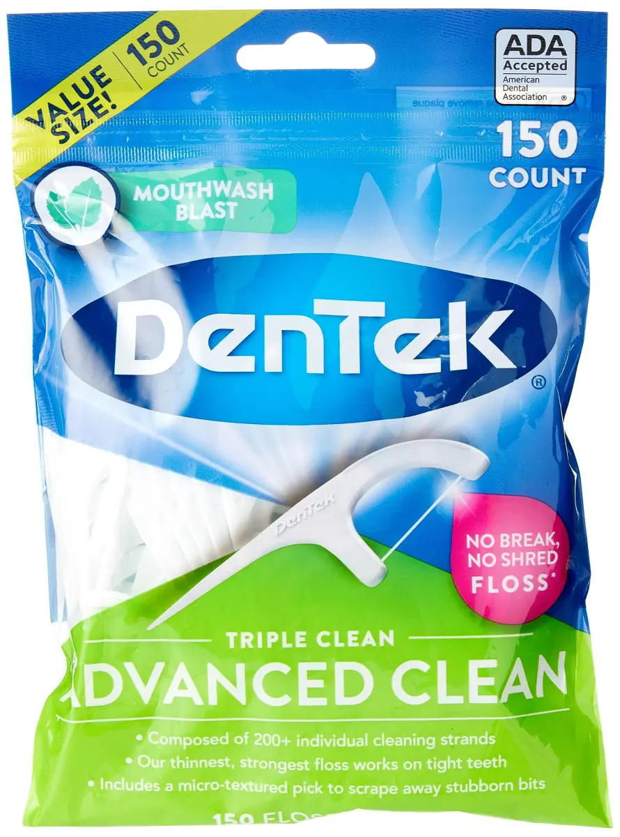 Efferdent Retainer Cleaning Tablets & DenTek Floss Picks 150 Count | Kills 99.99% Bacteria - view 5