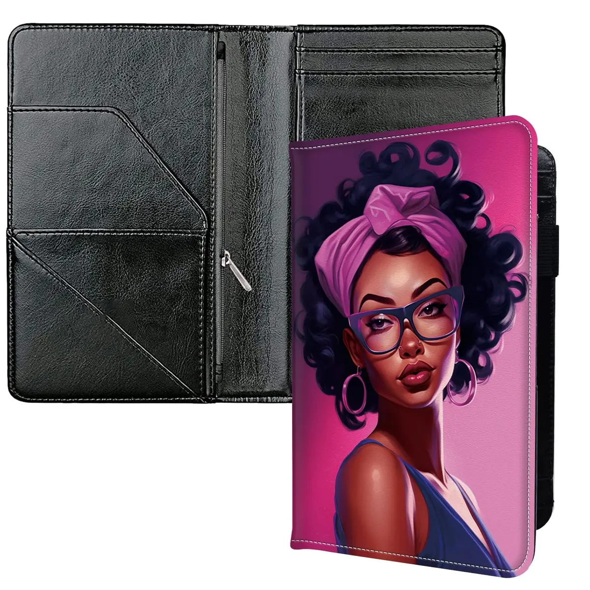JANENFNA Server Books for Waitress with 7 Large Pockets | Waterproof PU Leather Organizer (7.5in x 5in) - main product image