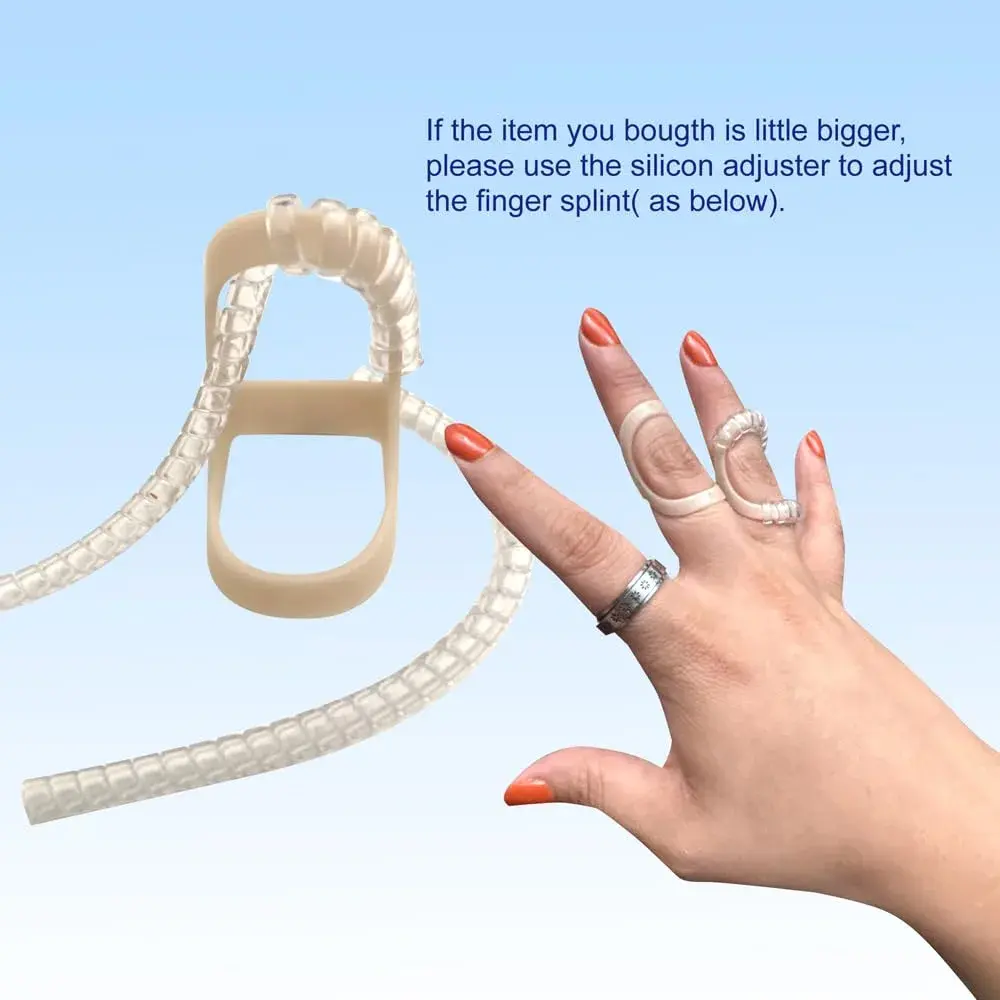 UAKIKAU Oval Finger Splint 8 pcs, Medium (1.5-2.7 Inches) | Supports Mallet, Trigger, Arthritis Fingers - view 8